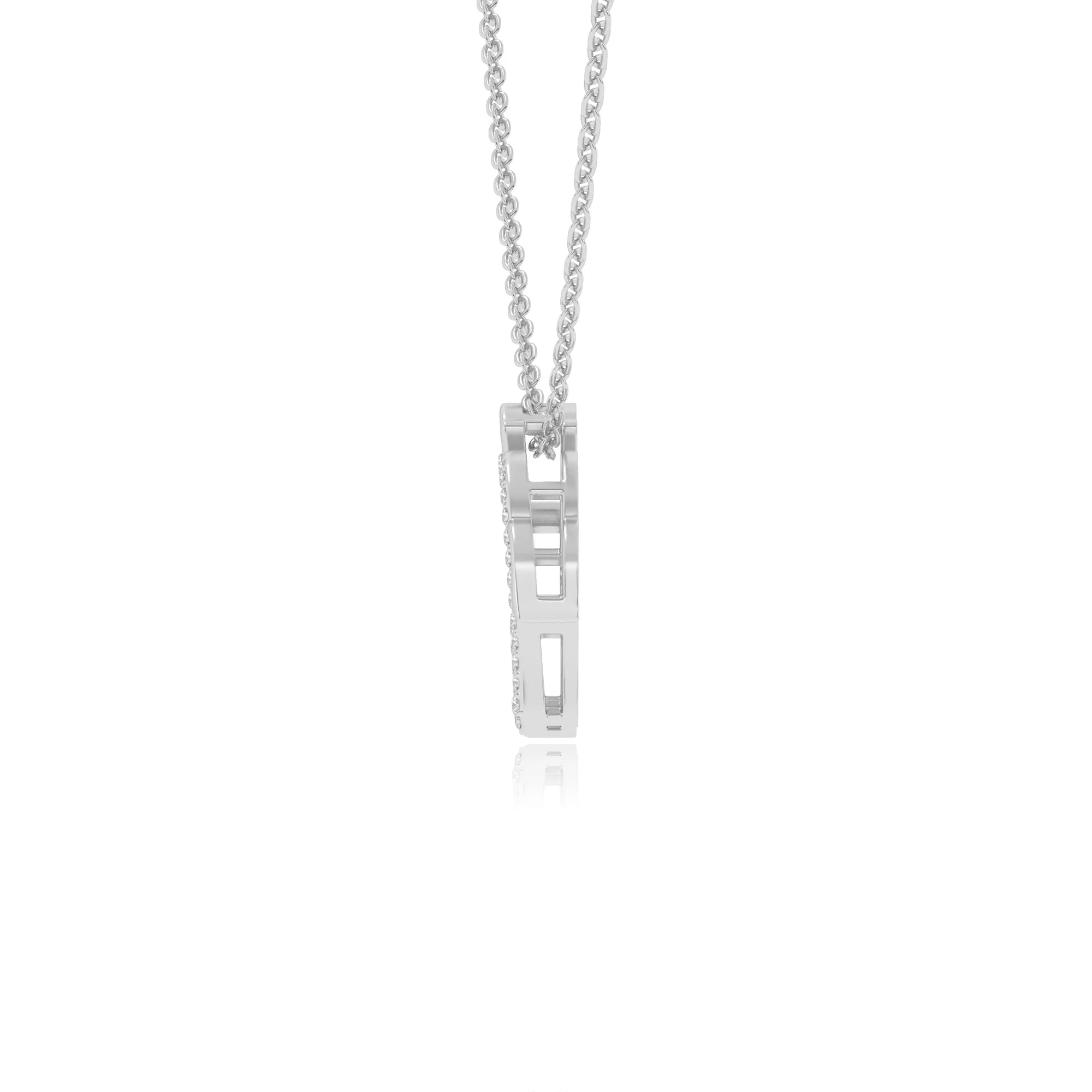 lab grown diamond round necklaces in sterling silver