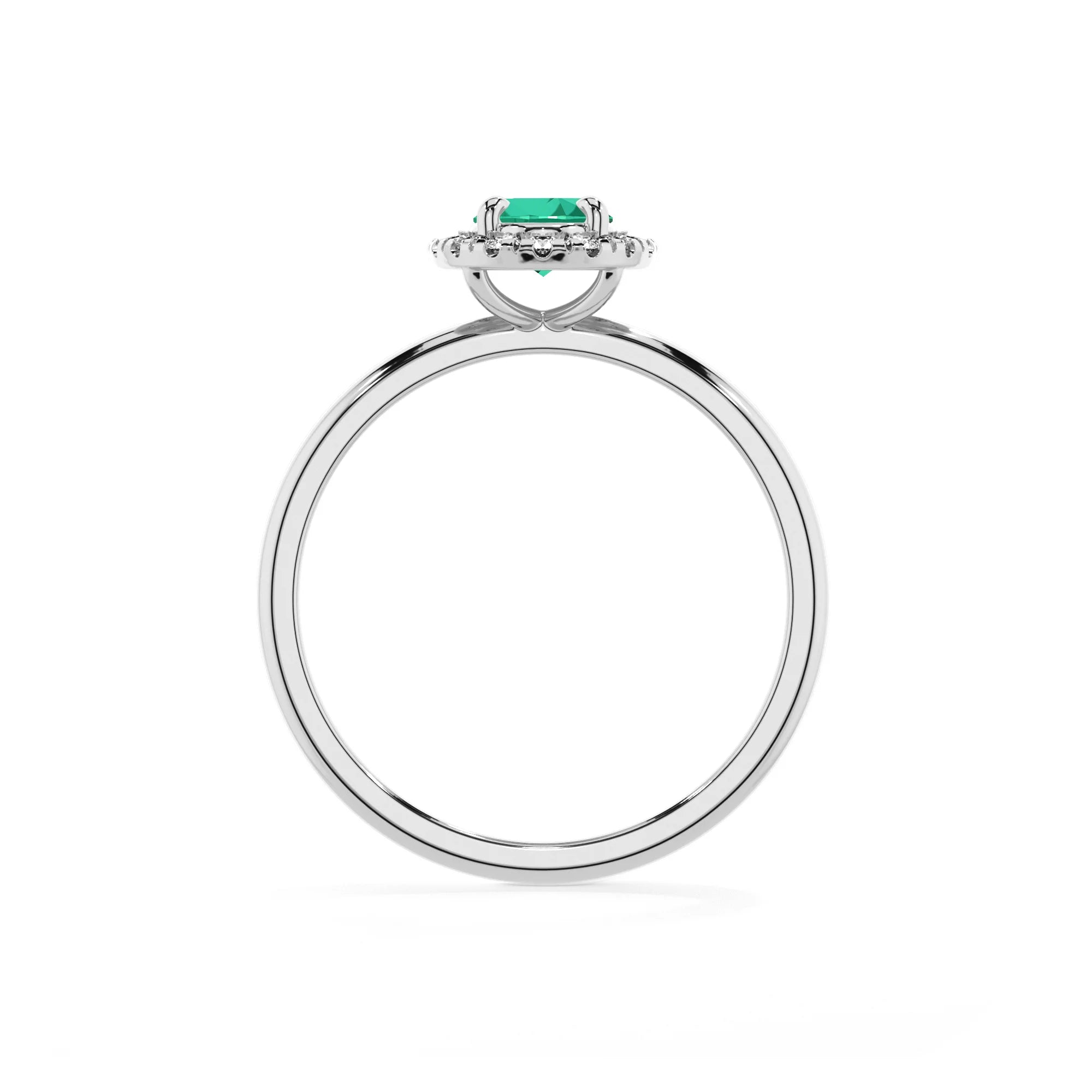 lab grown emerald oval solitaire rings in platinum