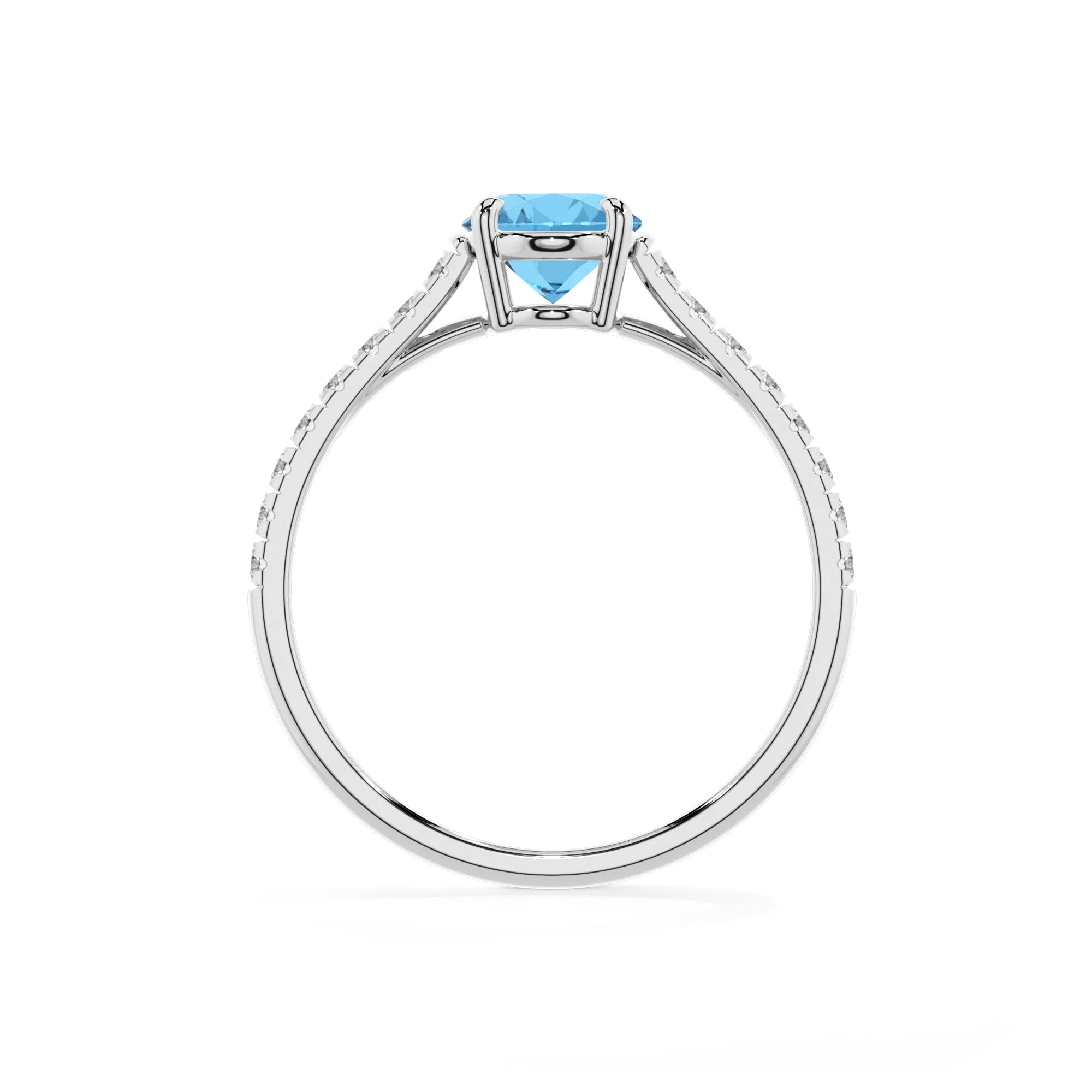 natural swiss-blue-topaz oval half eternity solitaire engagement rings in white gold