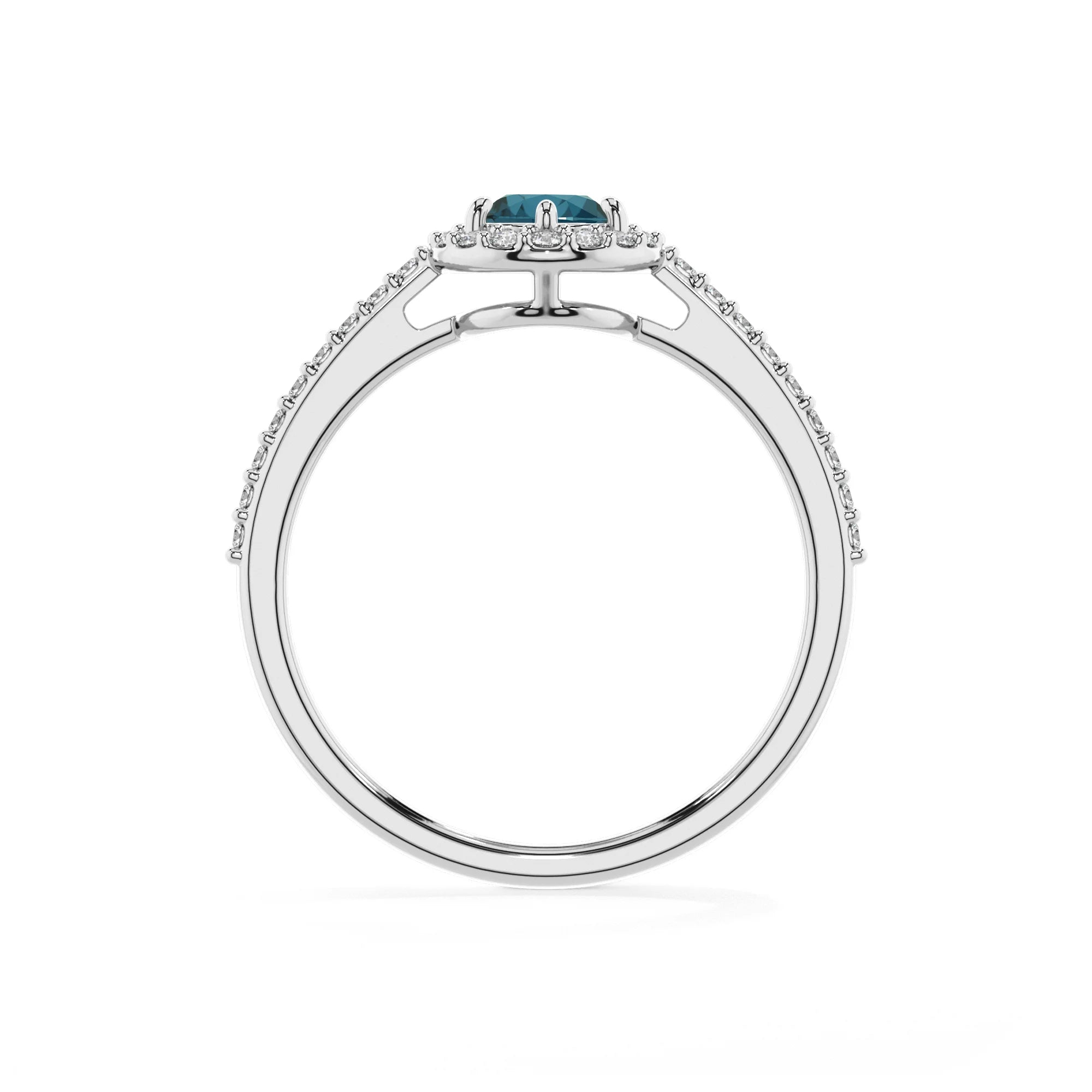 natural london-blue-topaz pear solitaire rings in sterling silver