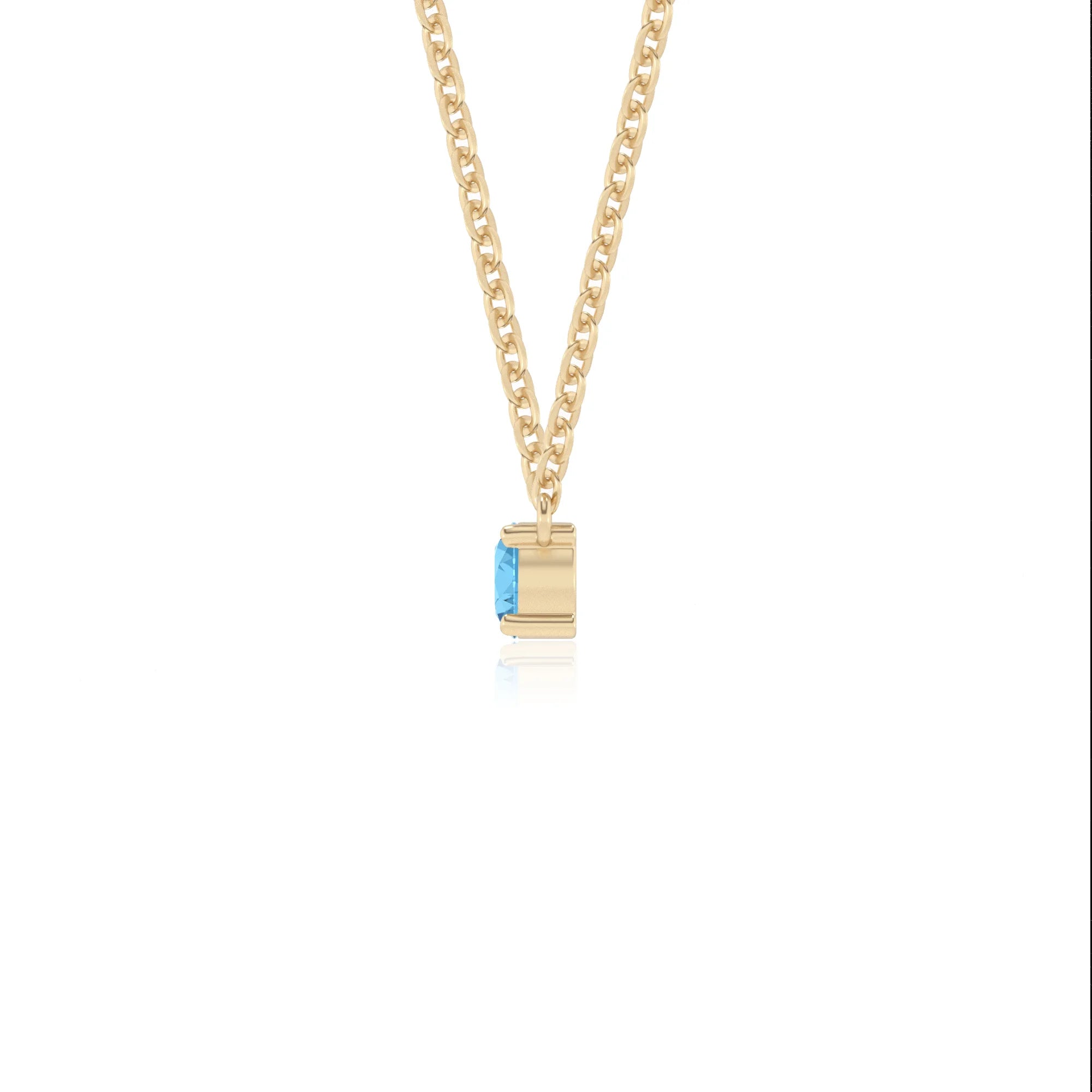 natural swiss-blue-topaz round bar v-bale necklaces in yellow gold