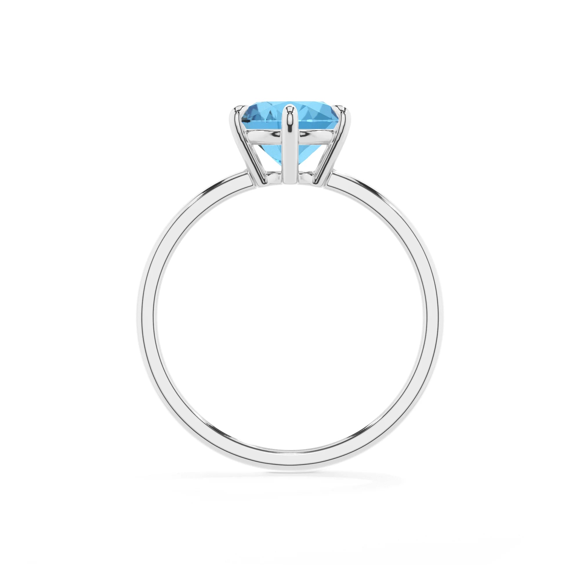 natural swiss-blue-topaz round solitaire rings in sterling silver