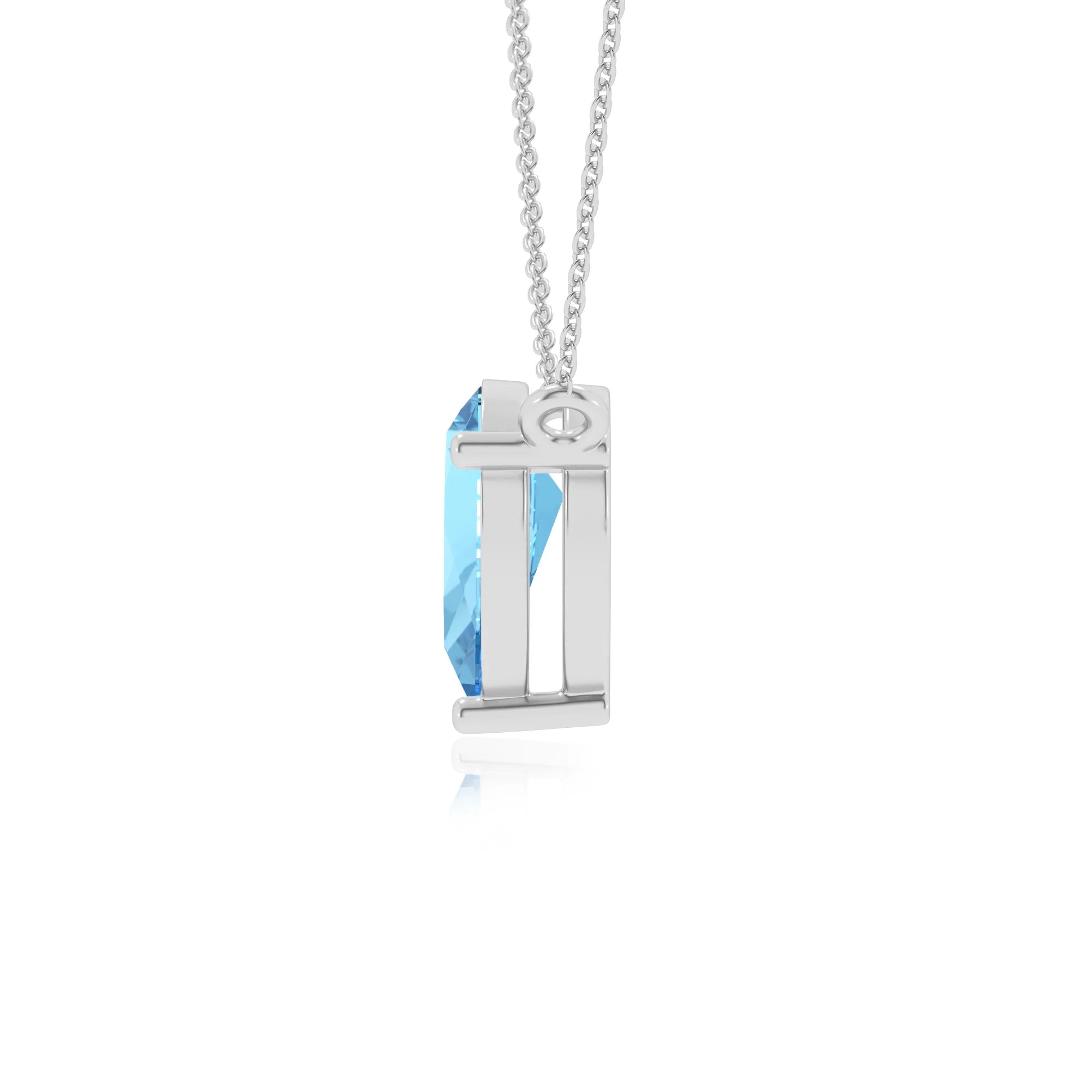 natural swiss-blue-topaz pear solitaire necklaces in platinum