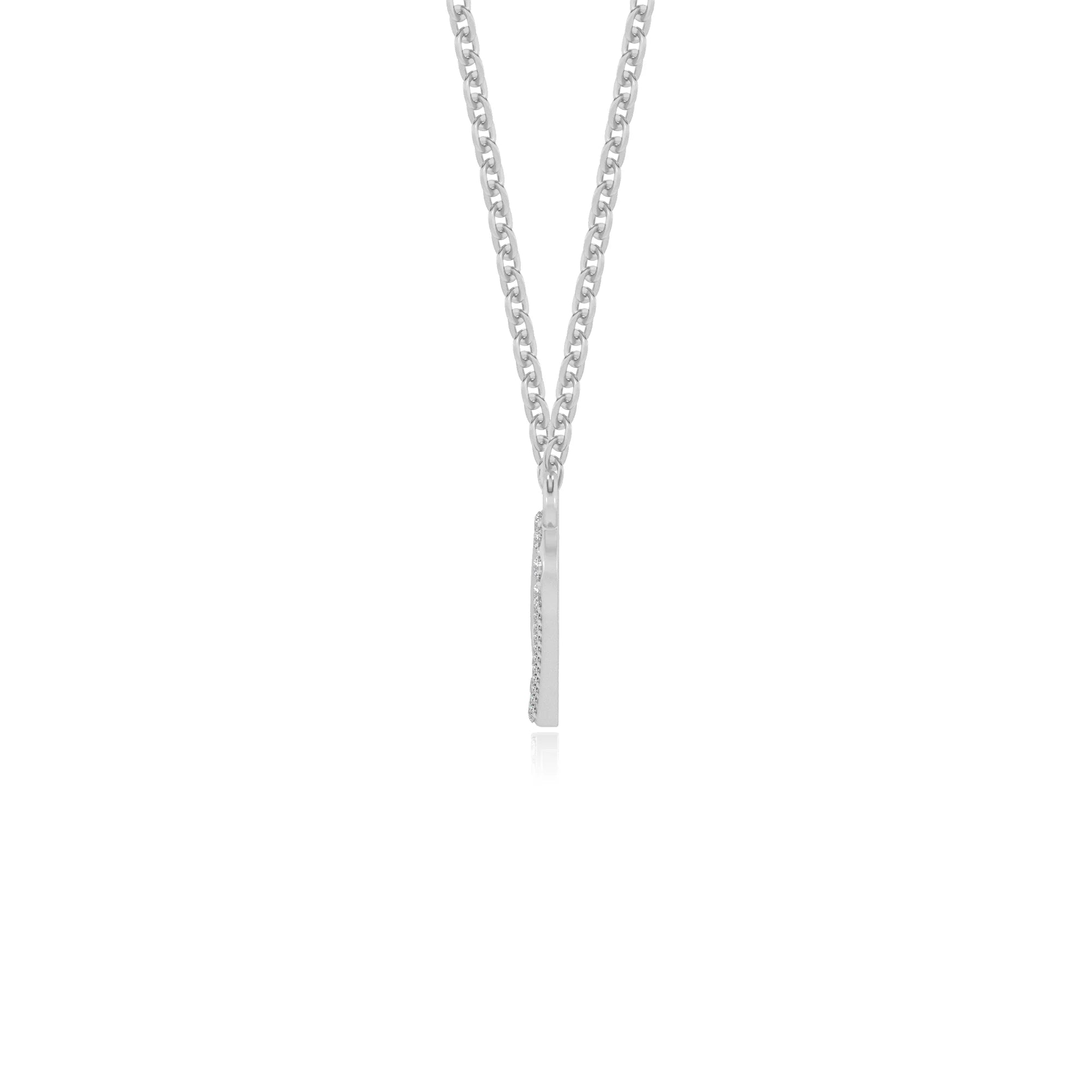 lab grown moissanite round infinity necklaces in platinum