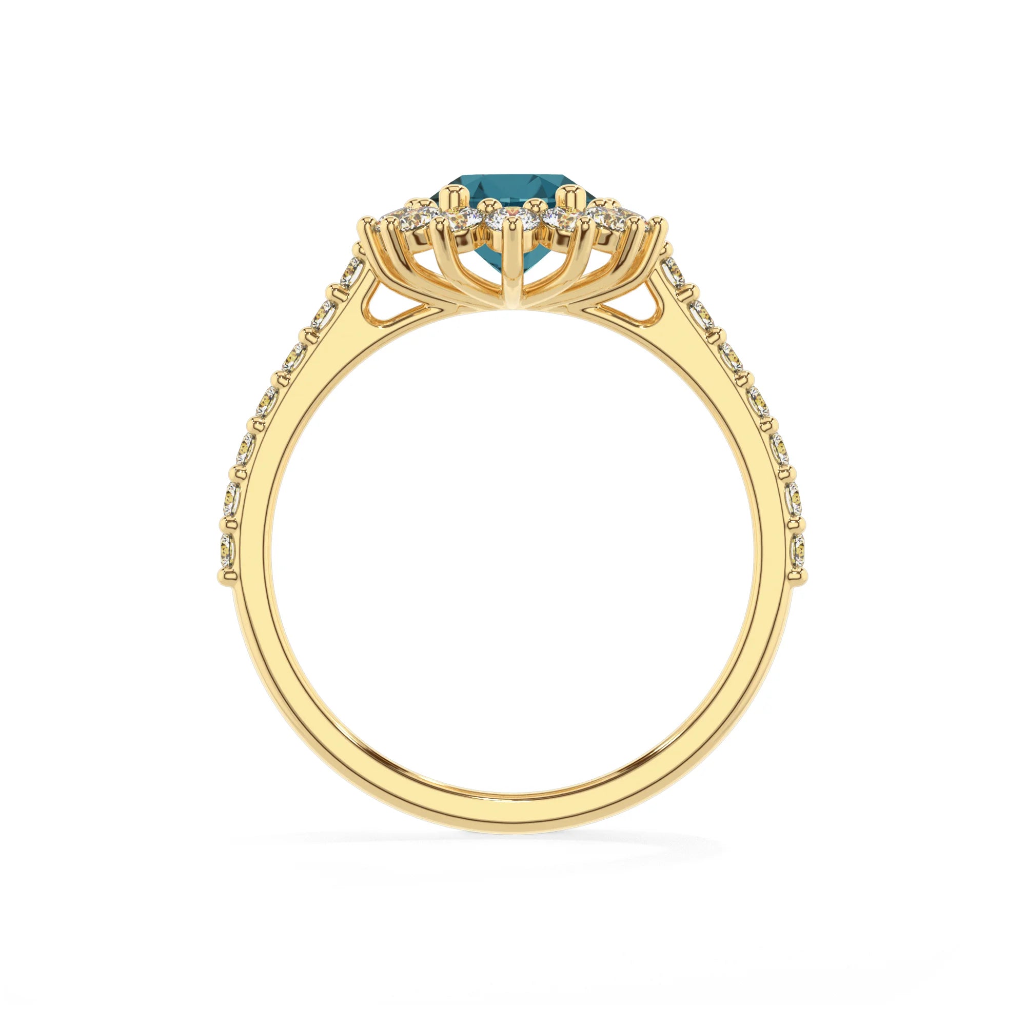 natural london-blue-topaz oval solitaire rings in yellow gold