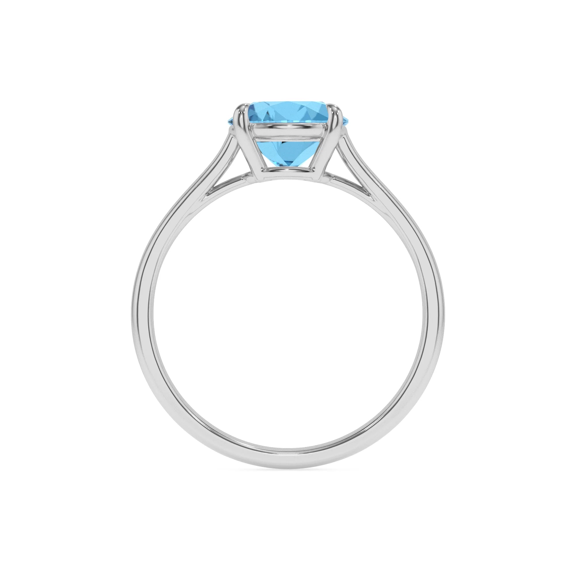 natural swiss-blue-topaz round solitaire rings in sterling silver