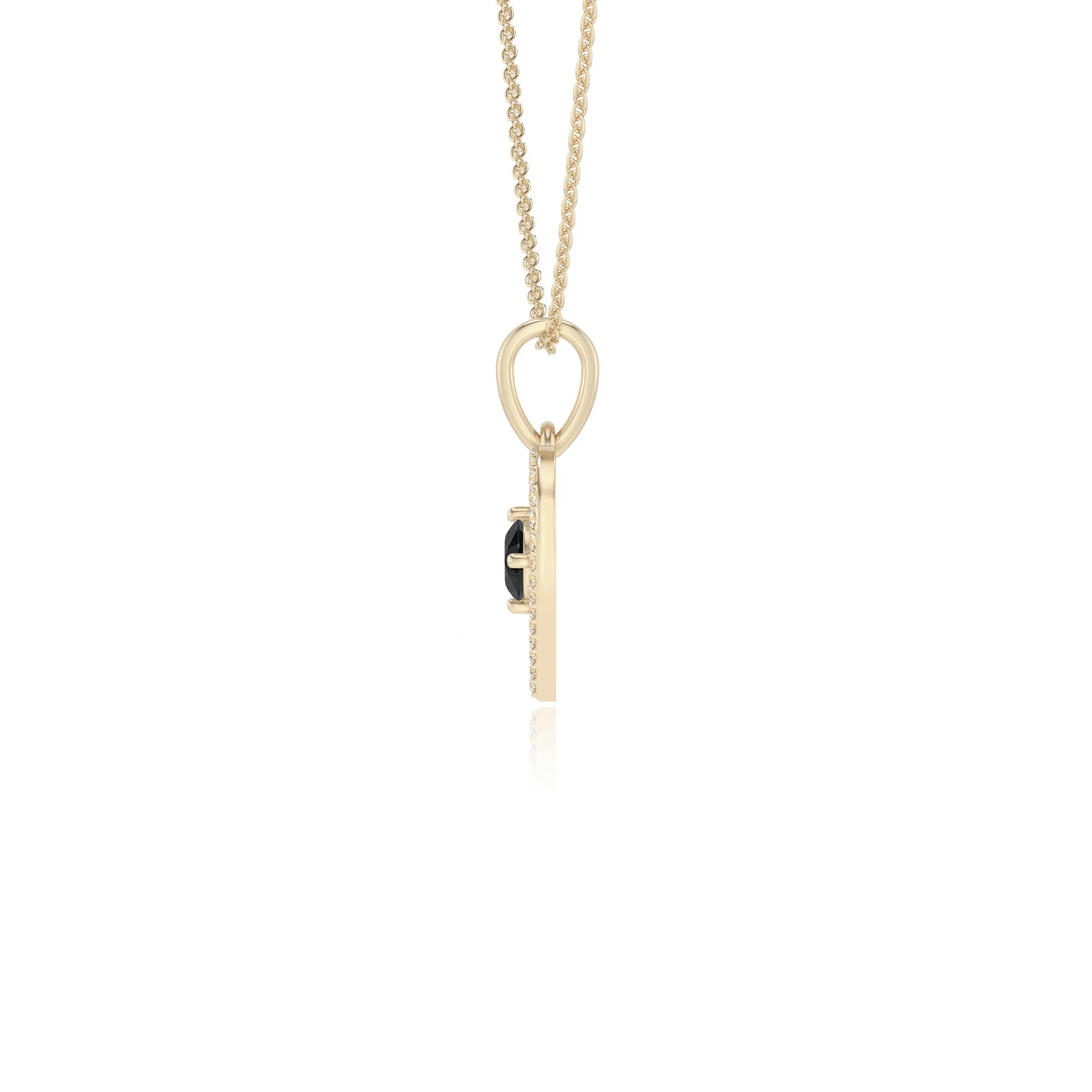 natural black-onyx round infinity necklaces in yellow gold
