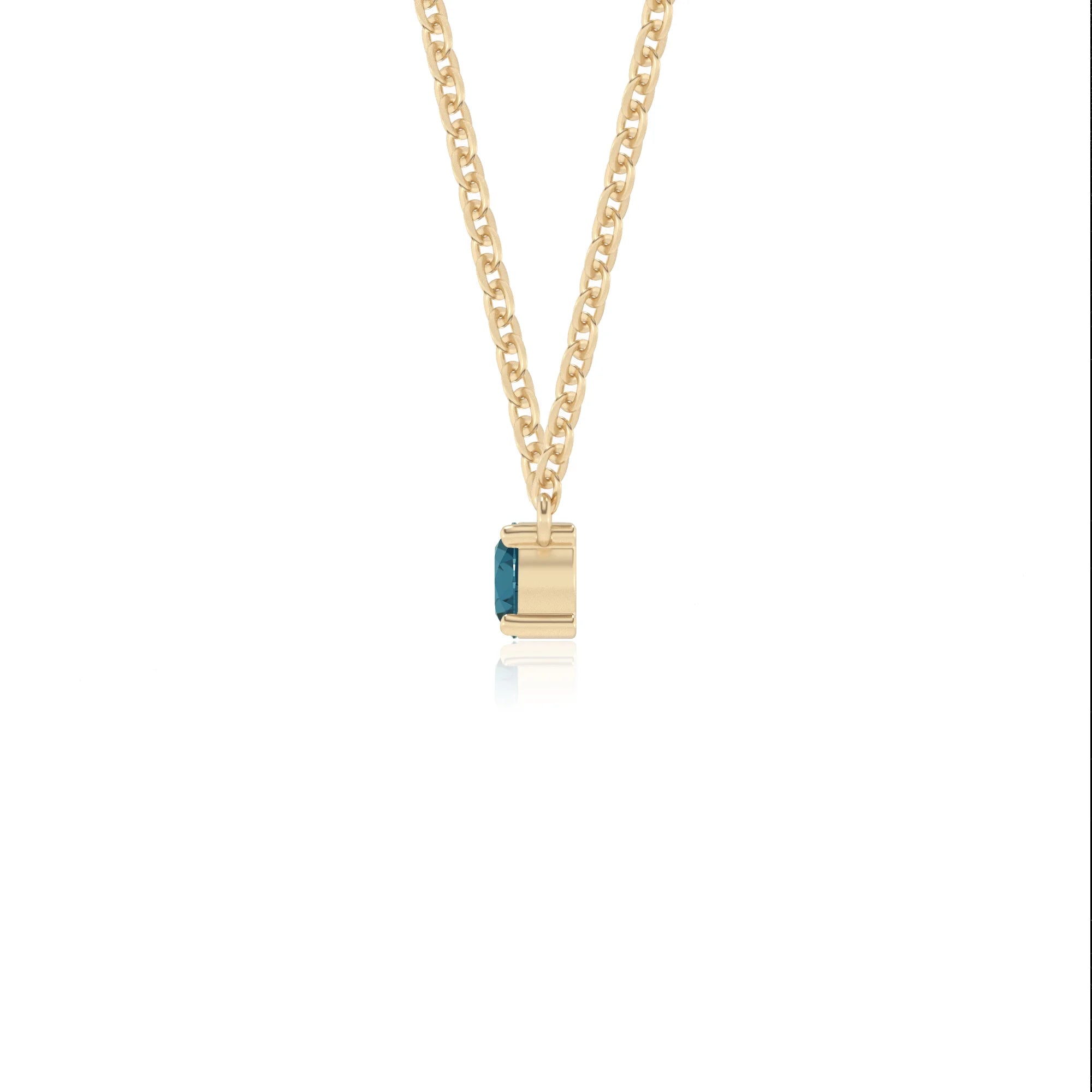 natural london-blue-topaz round bar v-bale necklaces in yellow gold