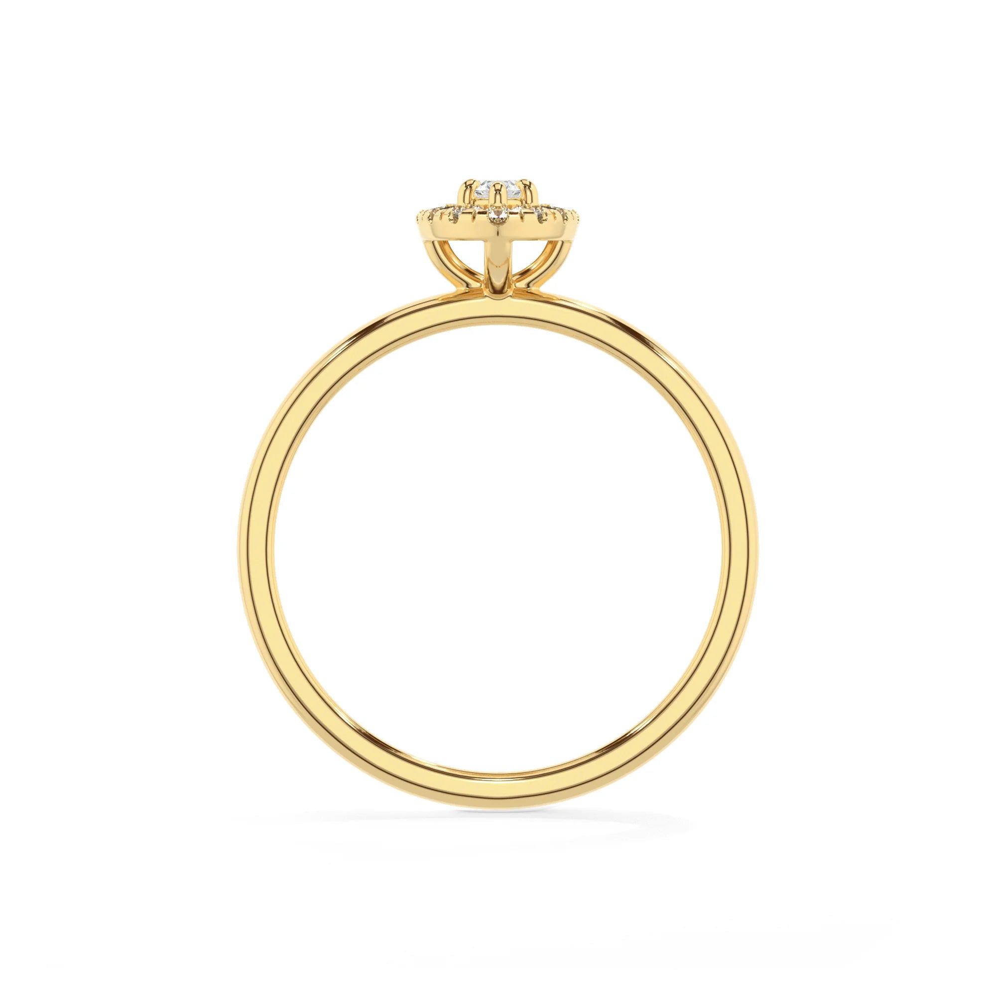 lab grown moissanite marquise solitaire rings in yellow gold