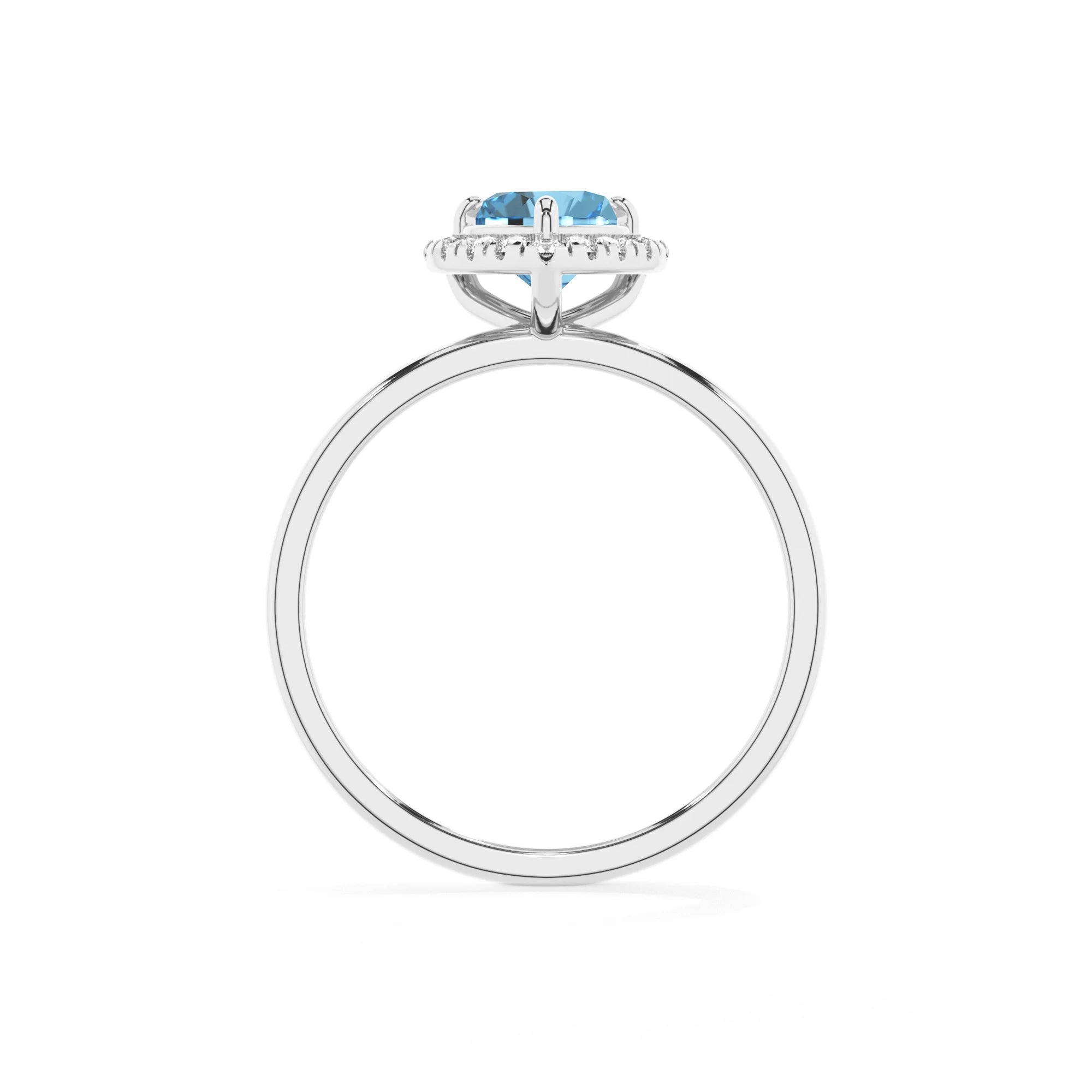 natural swiss-blue-topaz heart solitaire rings in platinum