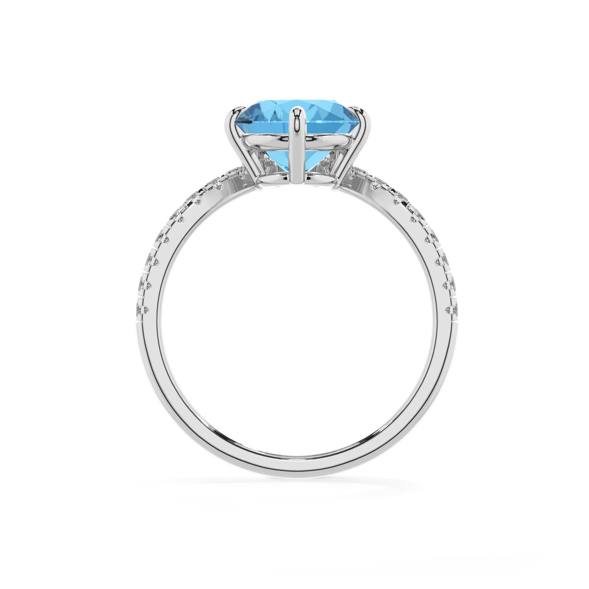 natural swiss-blue-topaz round solitaire rings in platinum