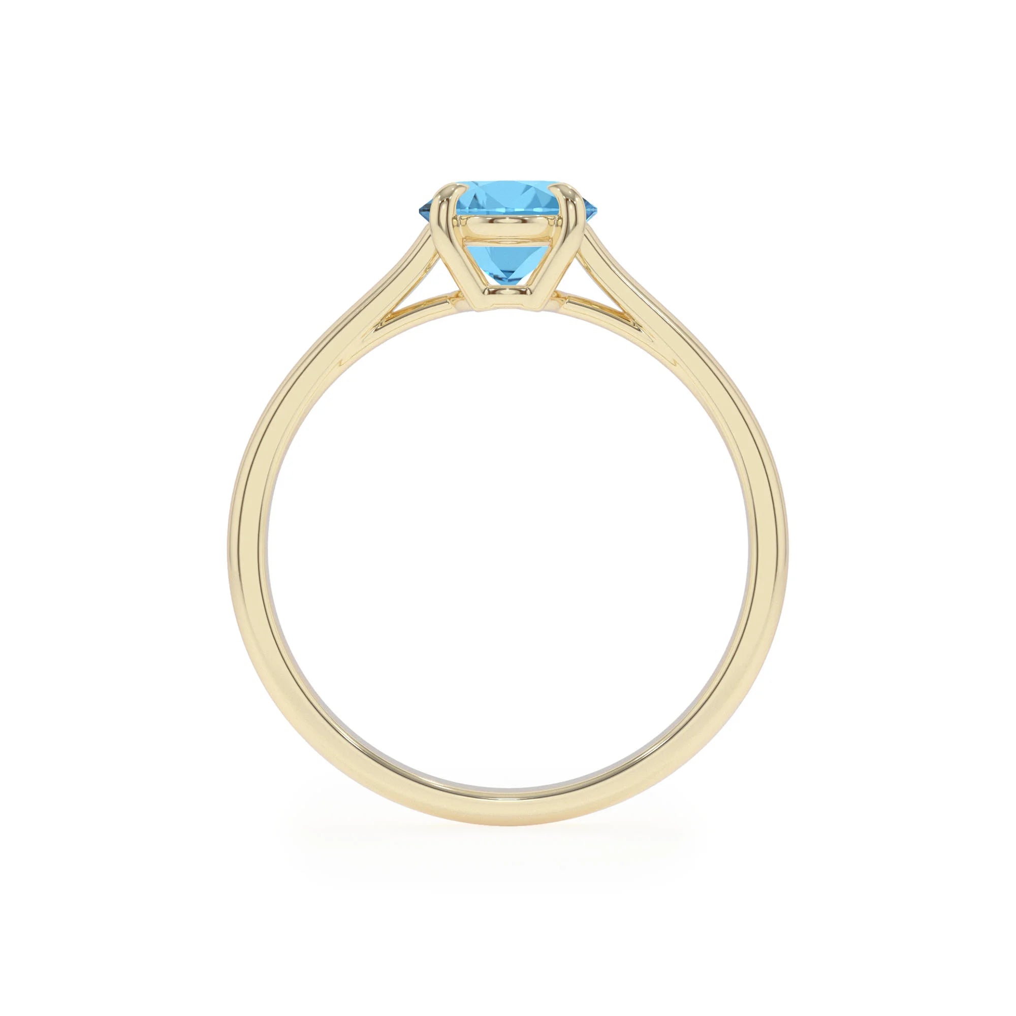 natural swiss-blue-topaz oval solitaire rings in yellow gold