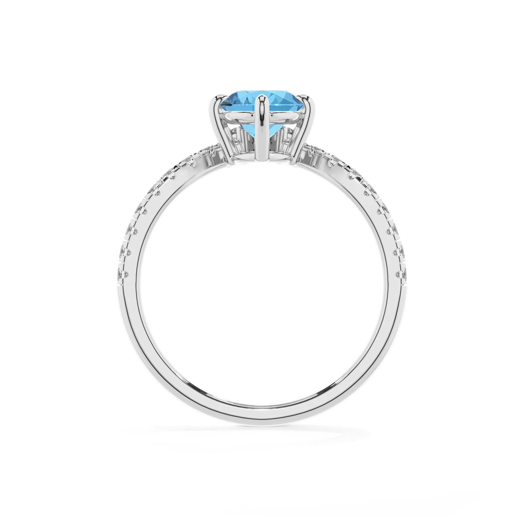 natural swiss-blue-topaz oval solitaire rings in white gold