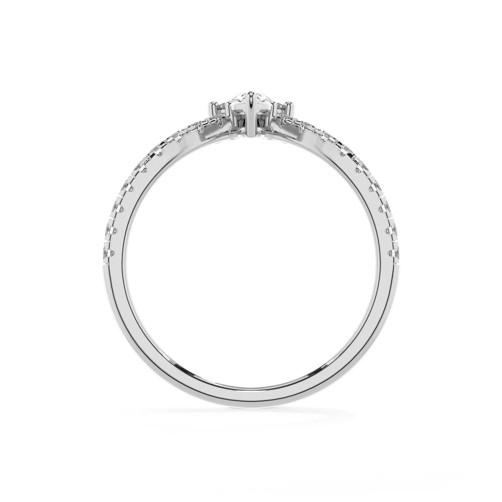 lab grown moissanite marquise solitaire rings in sterling silver