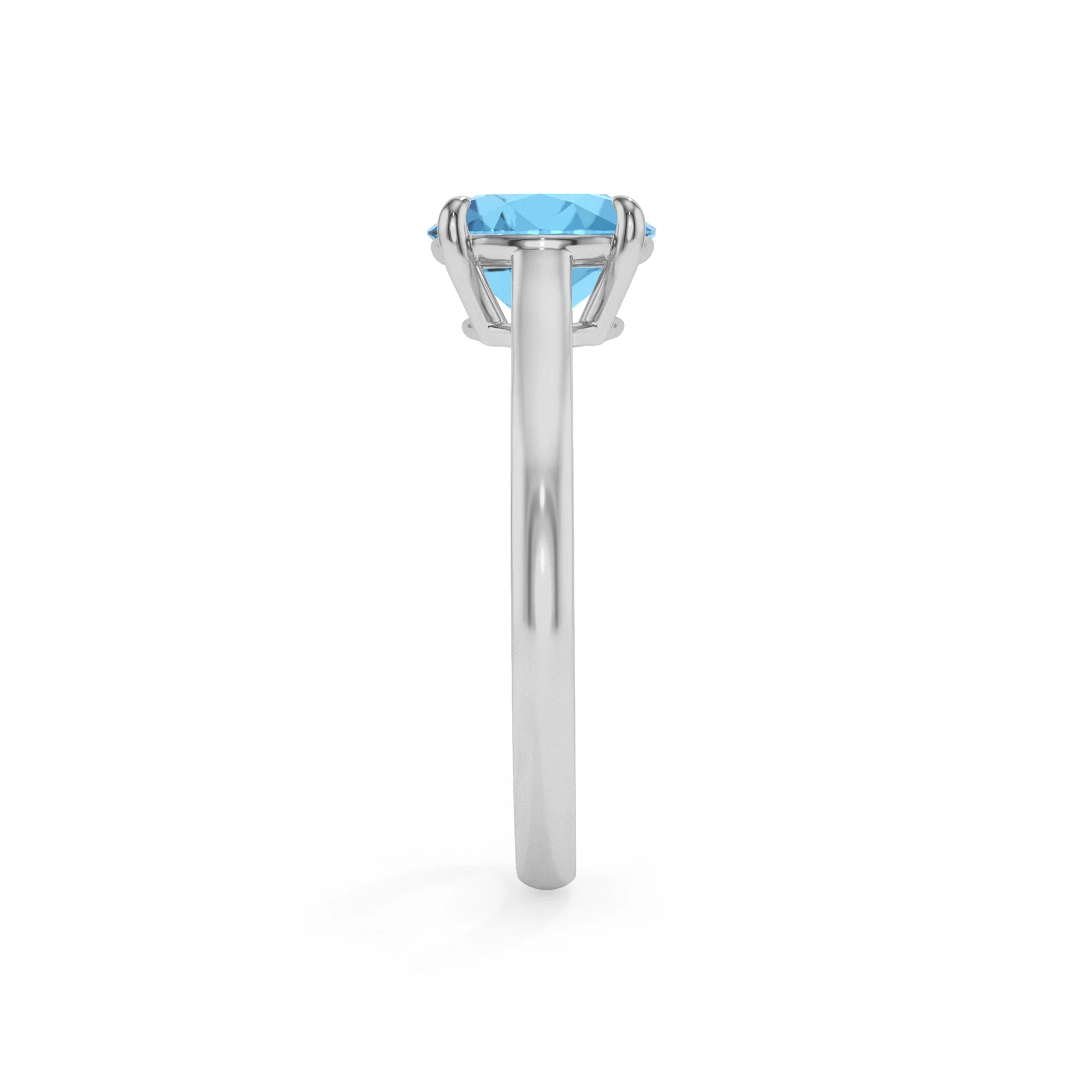 natural swiss-blue-topaz round solitaire rings in white gold