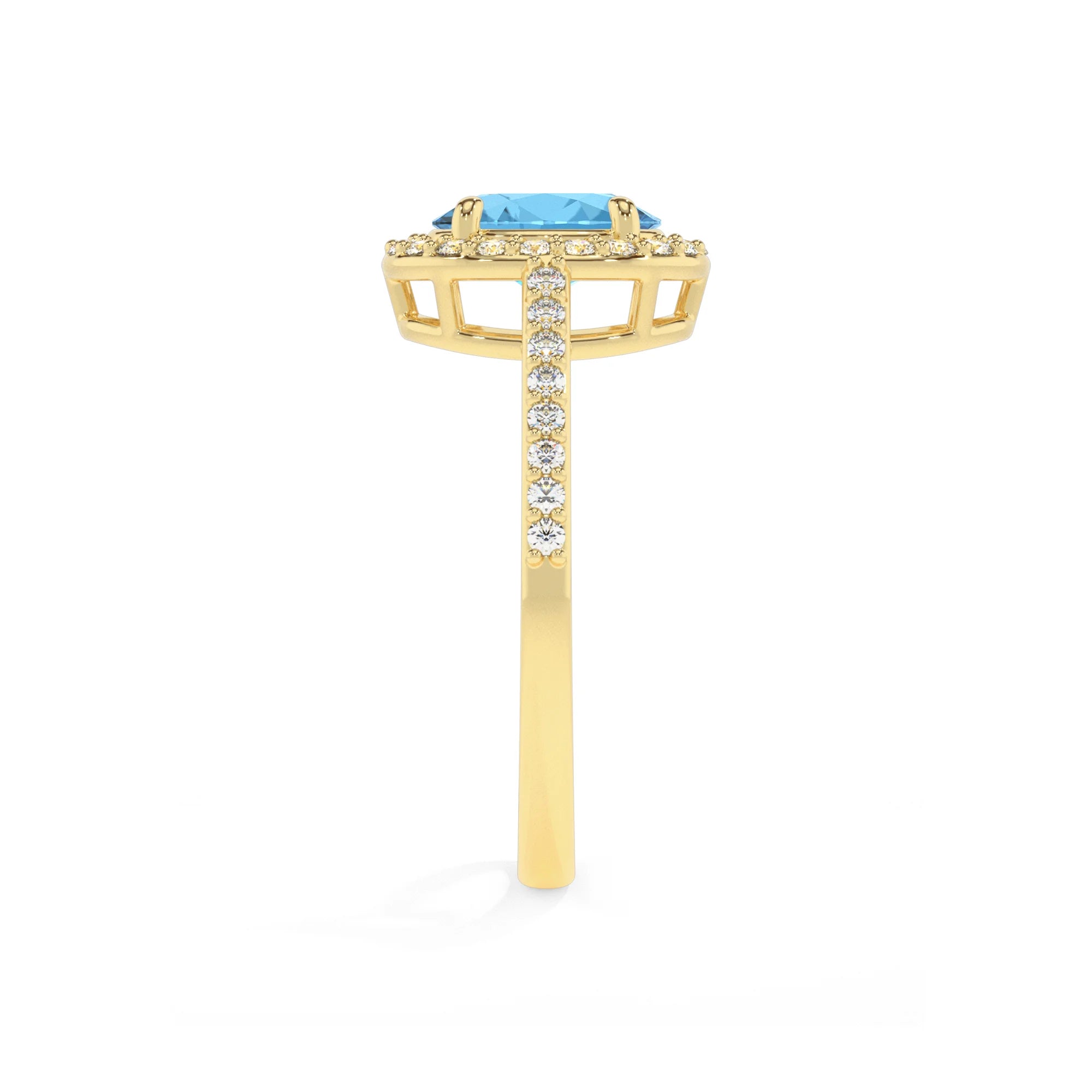 natural swiss-blue-topaz oval solitaire rings in yellow gold
