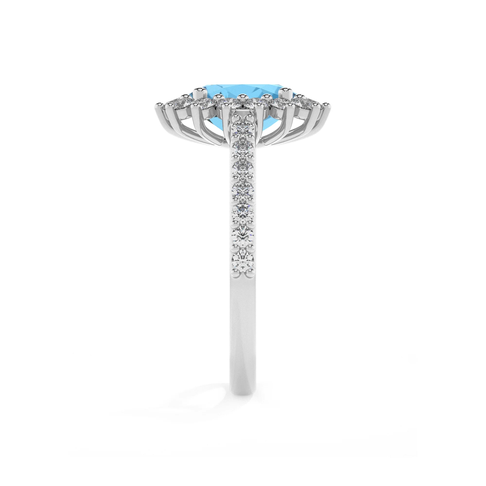 natural swiss-blue-topaz oval solitaire rings in platinum