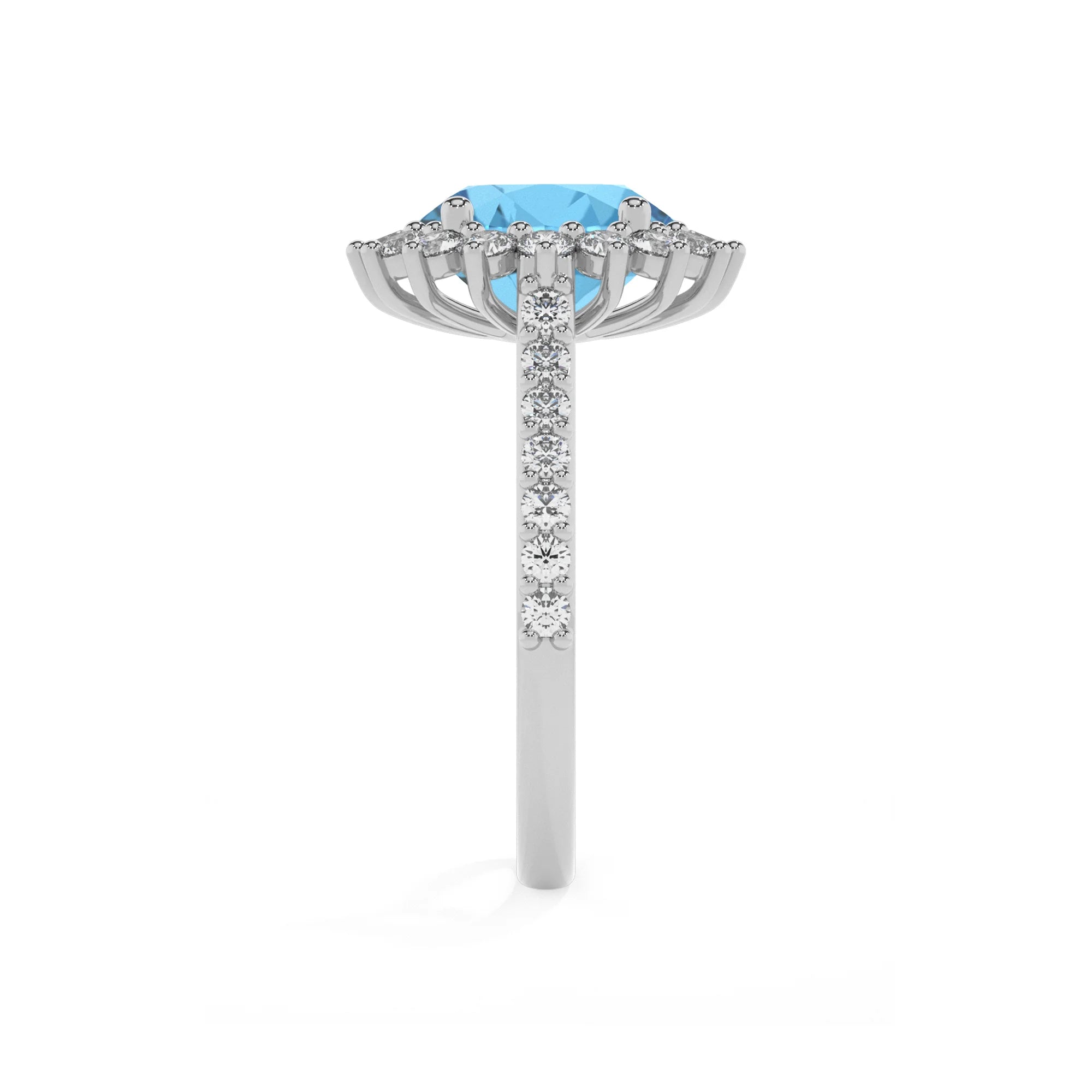 natural swiss-blue-topaz round solitaire rings in white gold