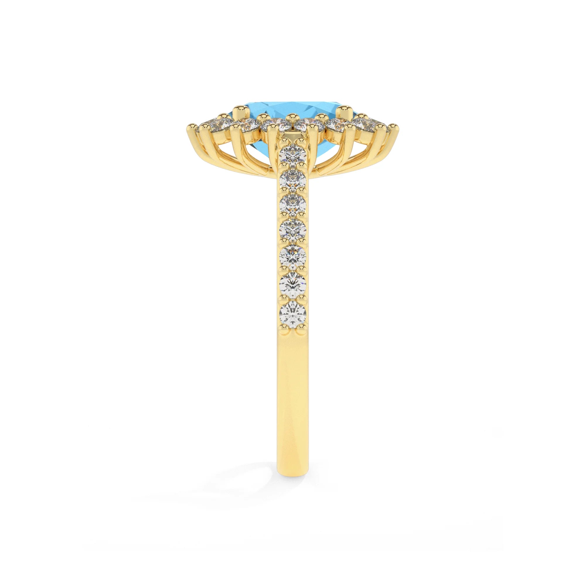 natural swiss-blue-topaz oval solitaire rings in yellow gold