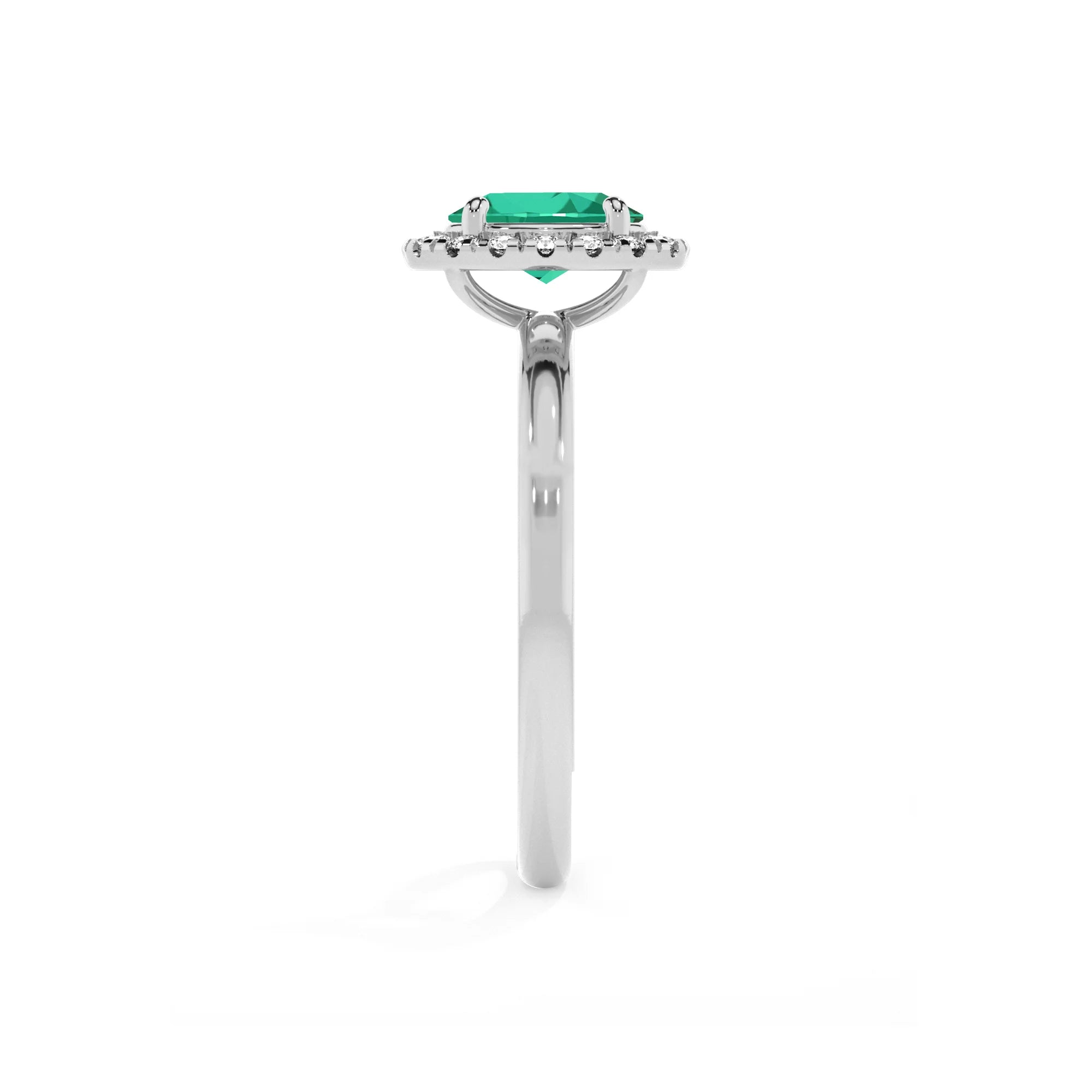 lab grown emerald oval solitaire rings in platinum
