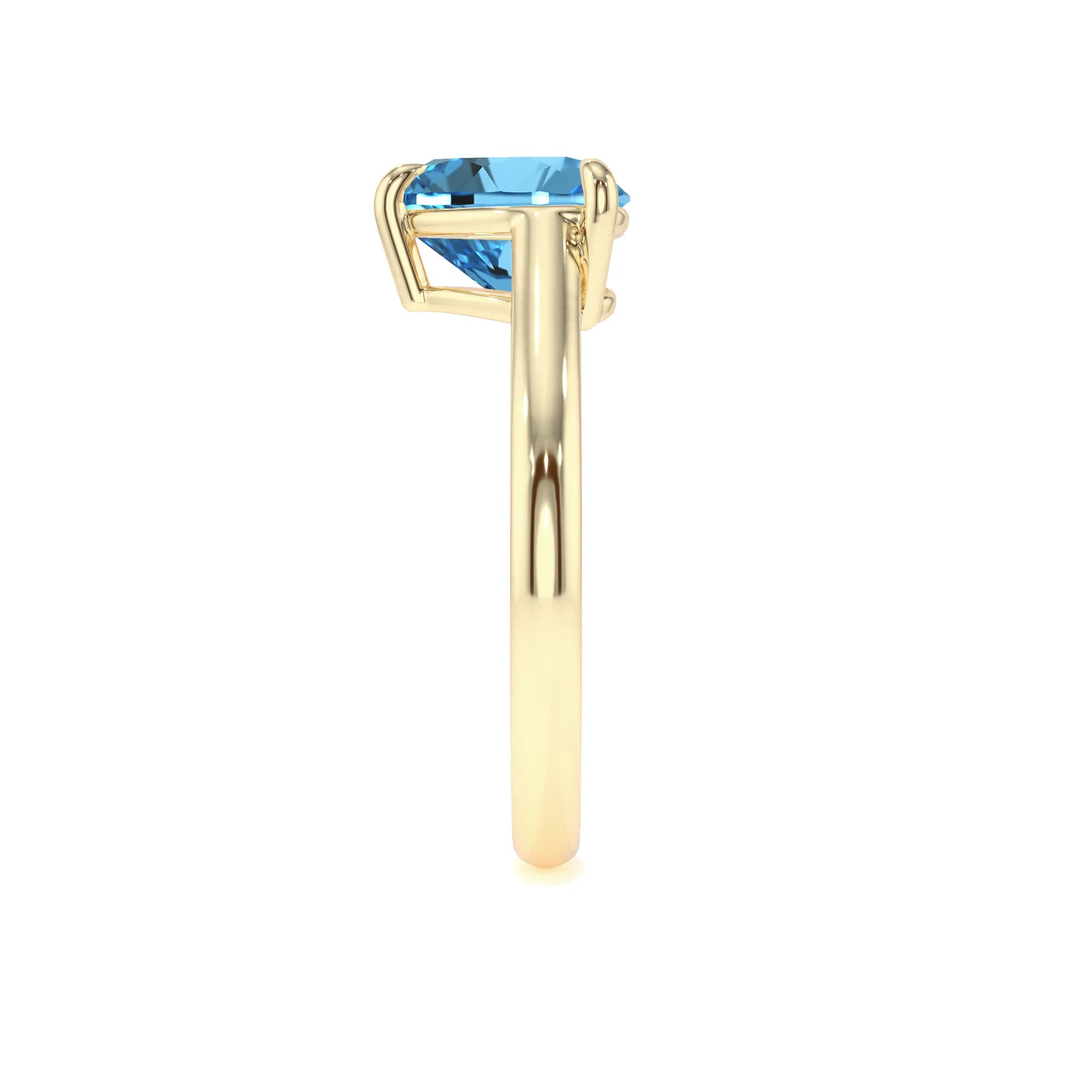 natural swiss-blue-topaz heart solitaire rings in yellow gold