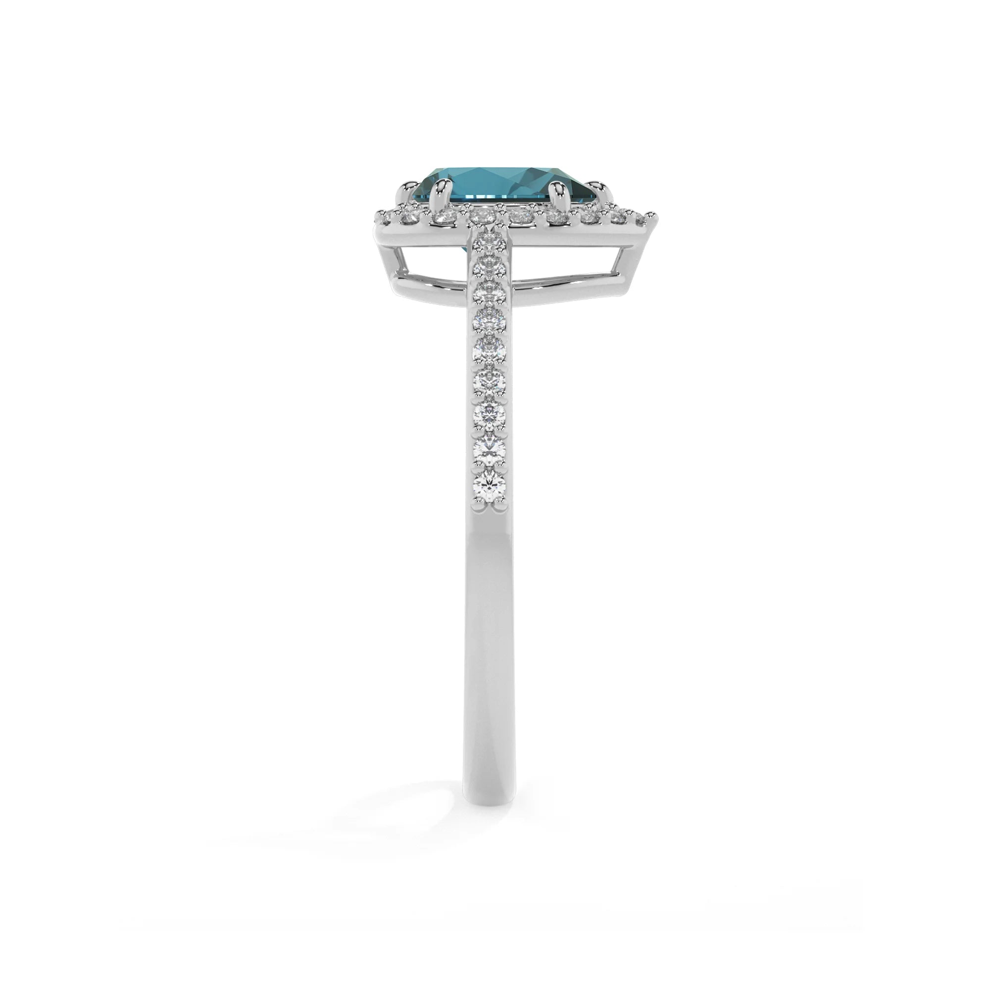 natural london-blue-topaz pear solitaire rings in sterling silver