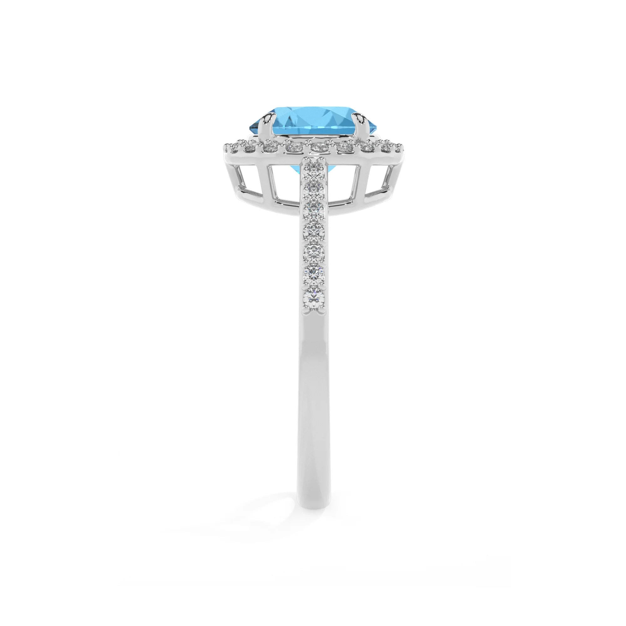 natural swiss-blue-topaz round solitaire rings in sterling silver