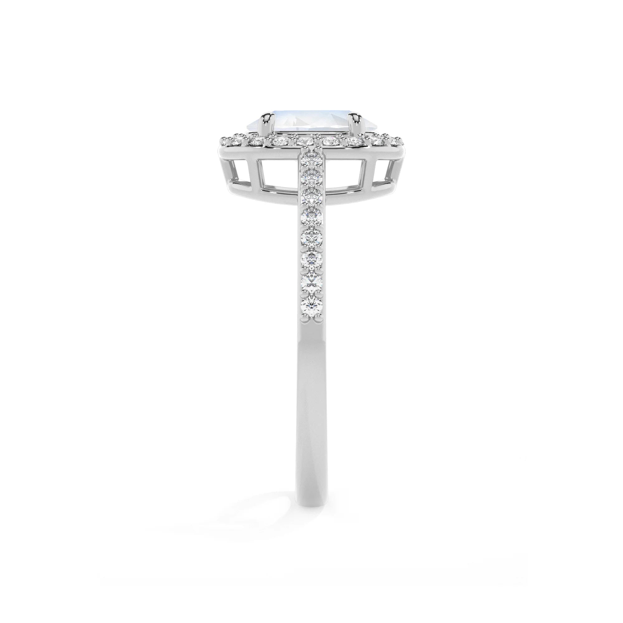 natural rainbow-moonstone oval solitaire rings in sterling silver