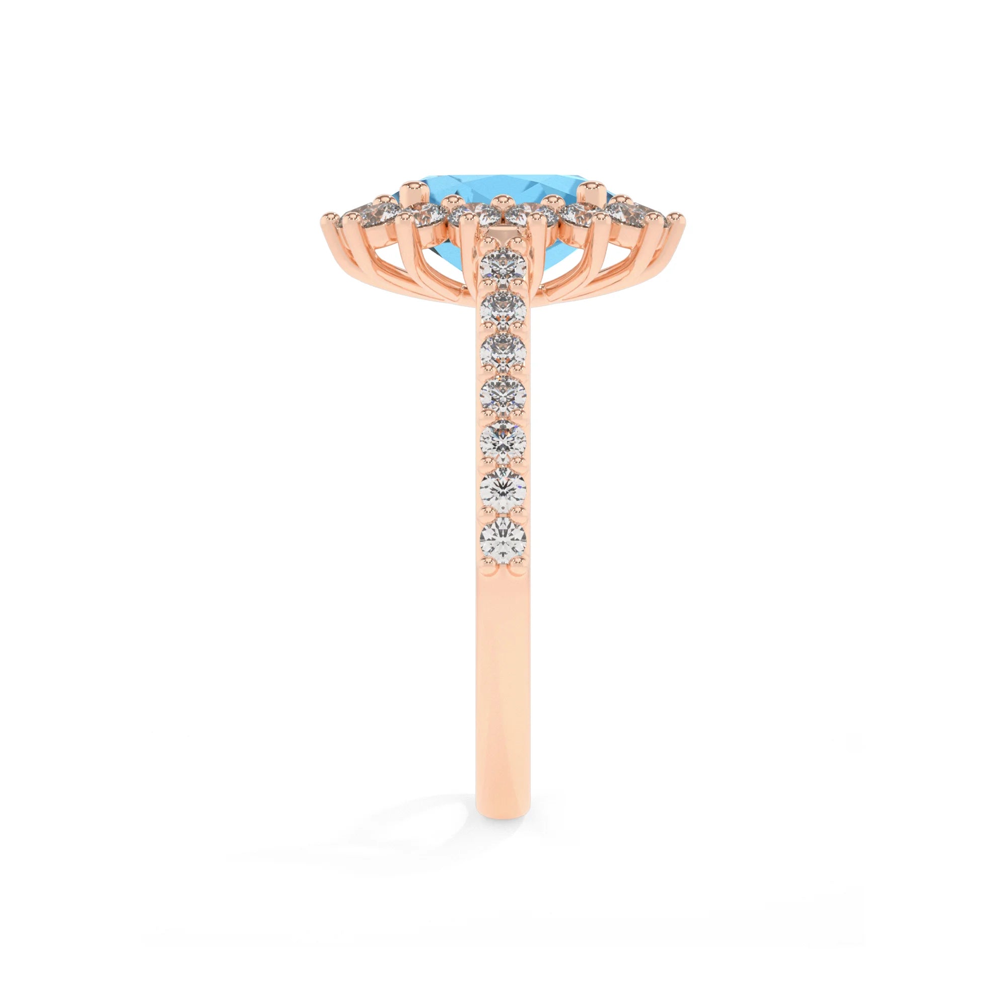 natural swiss-blue-topaz oval solitaire rings in rose gold