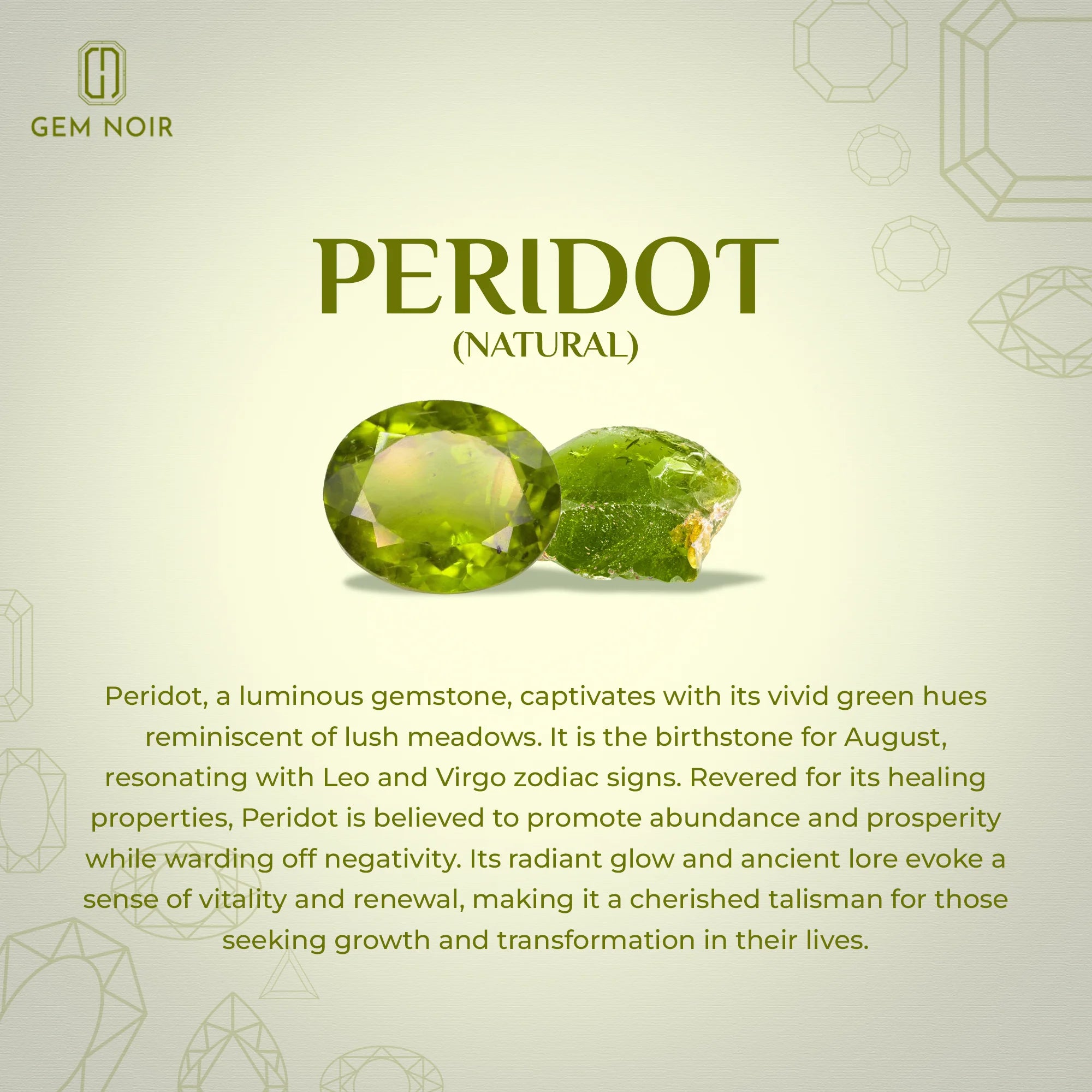 natural peridot cushion solitaire v-bale necklaces in platinum