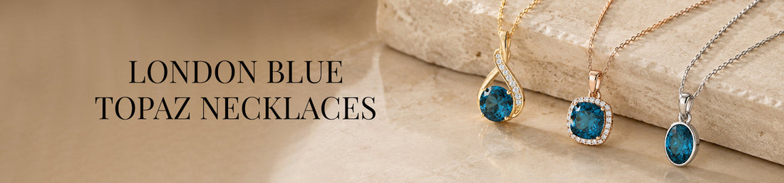 Necklaces - Natural London Blue Topaz Gemstone