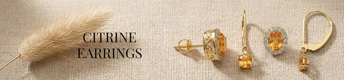 Earrings - Lab Grown Citrine