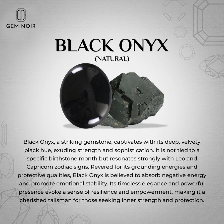 Natural Black Onyx Pear Solitaire Pendant Necklace with Diamond Accents (18" Chain)