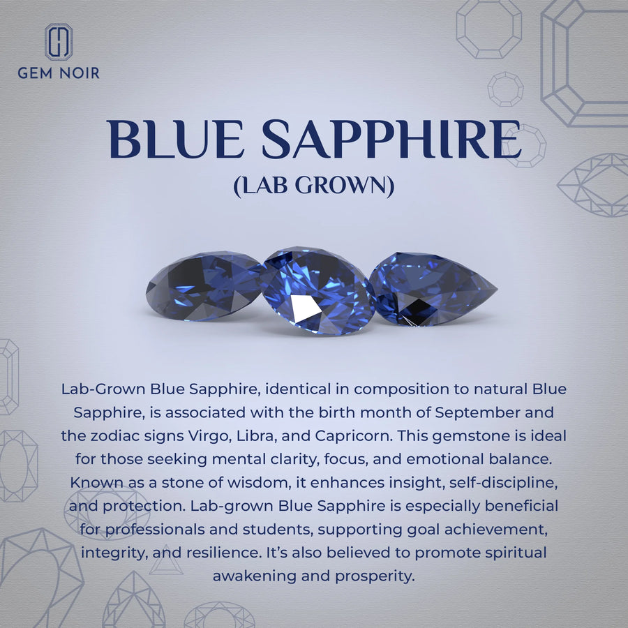 lab grown blue-sapphire heart solitaire necklaces in sterling silver 