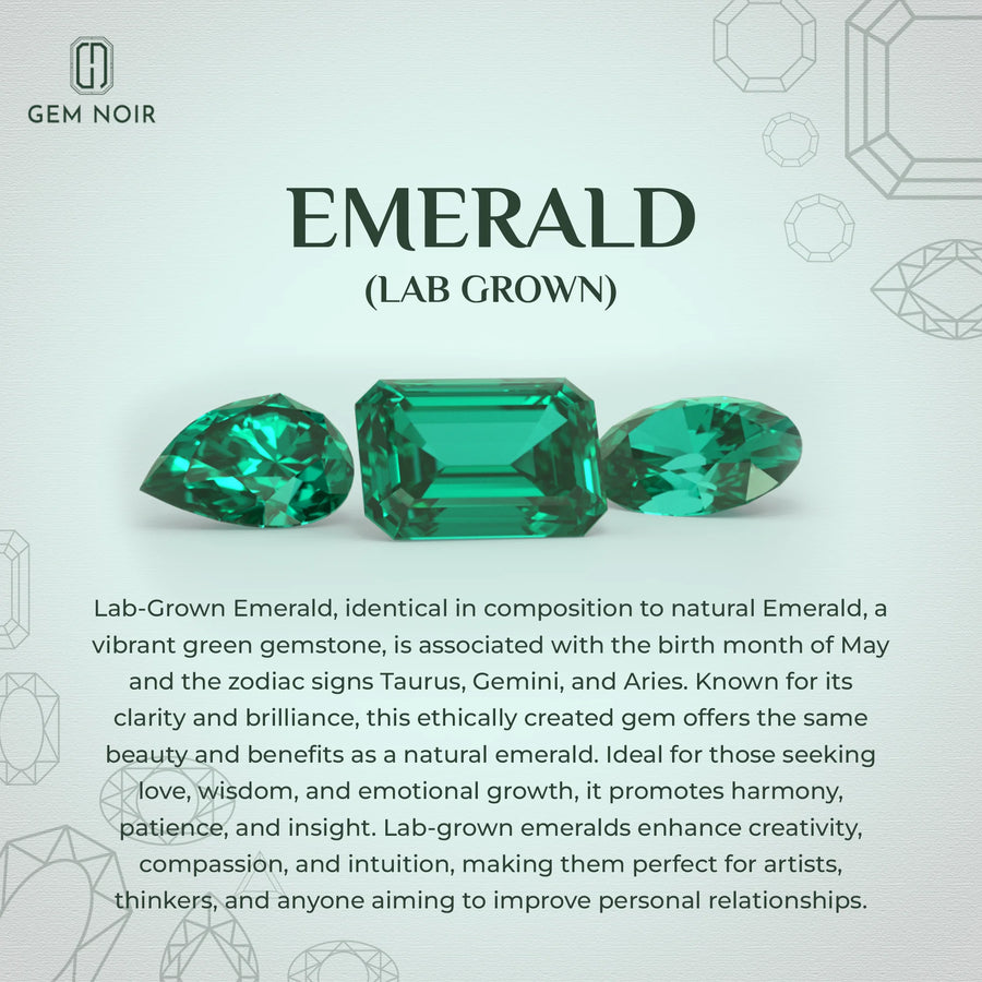 Lab Grown Emerald Oval Halo Stud Earring with Diamond Accents