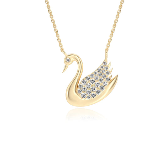 lab grown diamond round pendant necklaces in yellow gold 