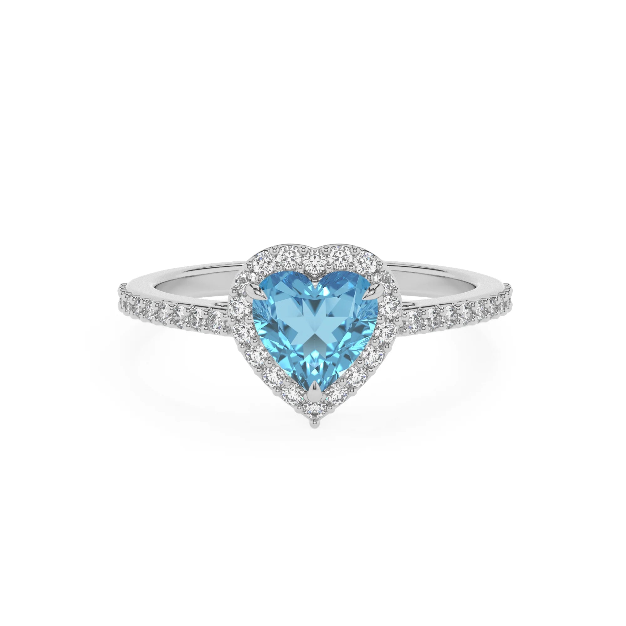 natural swiss-blue-topaz heart solitaire rings in platinum 