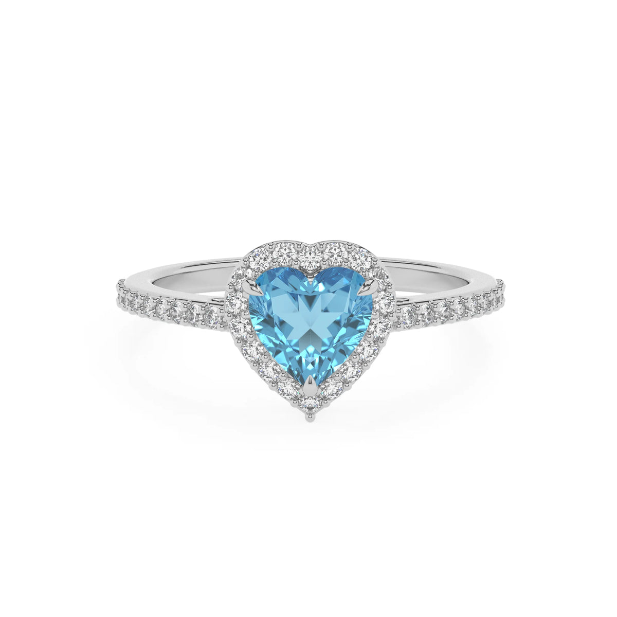 natural swiss-blue-topaz heart solitaire rings in platinum 