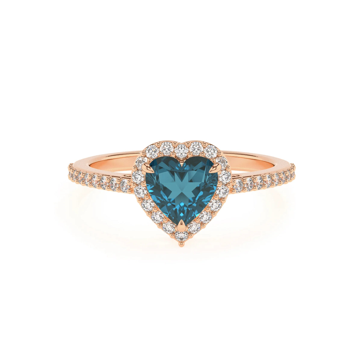 natural london-blue-topaz heart solitaire rings in rose gold 