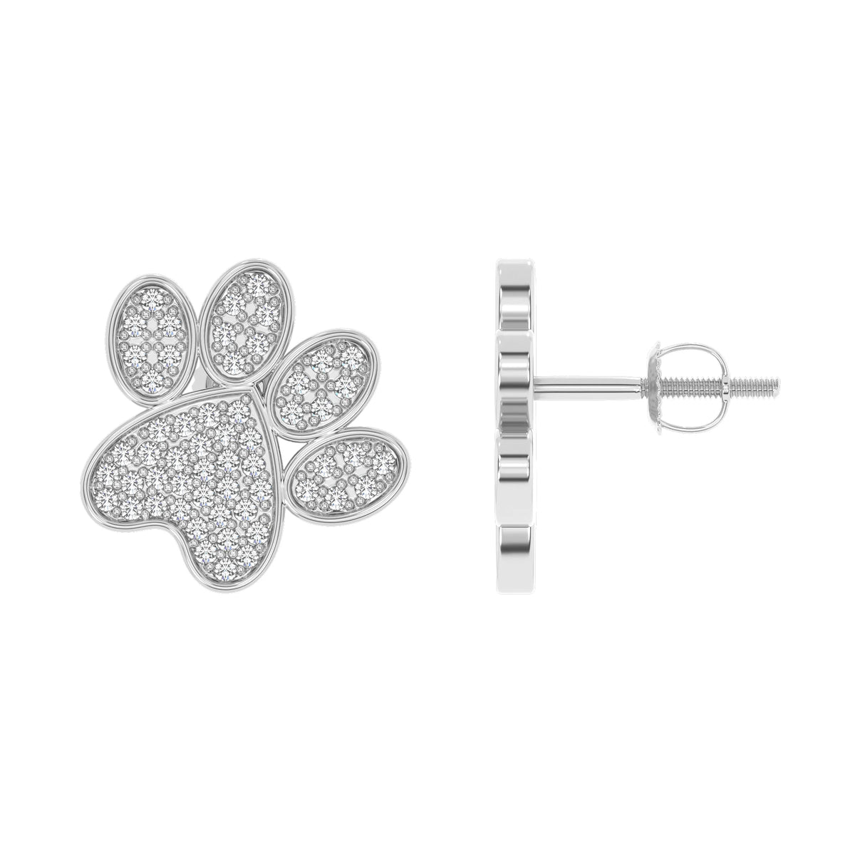 lab grown diamond round stud earrings in platinum 