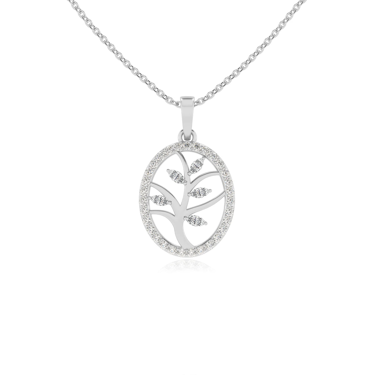 lab grown moissanite marquise infinity necklaces in sterling silver 