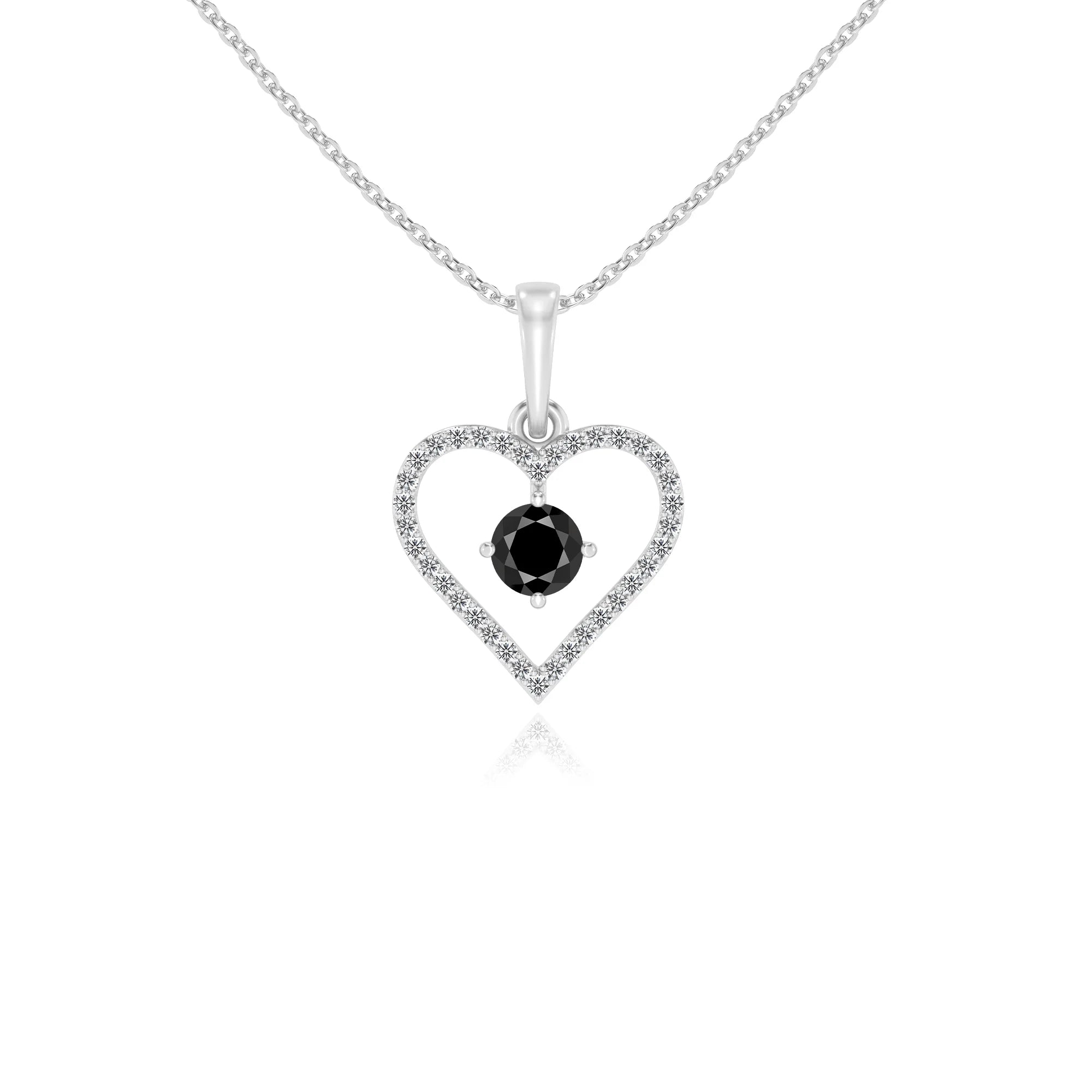 natural black-onyx round infinity necklaces in sterling silver 