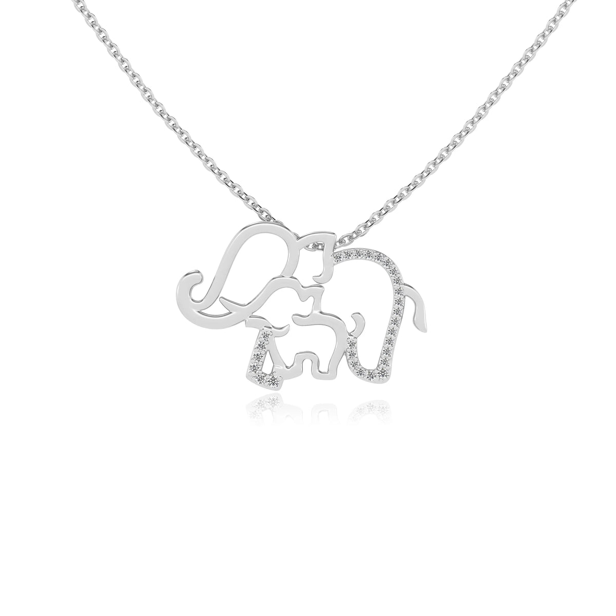 lab grown moissanite round necklaces in sterling silver 