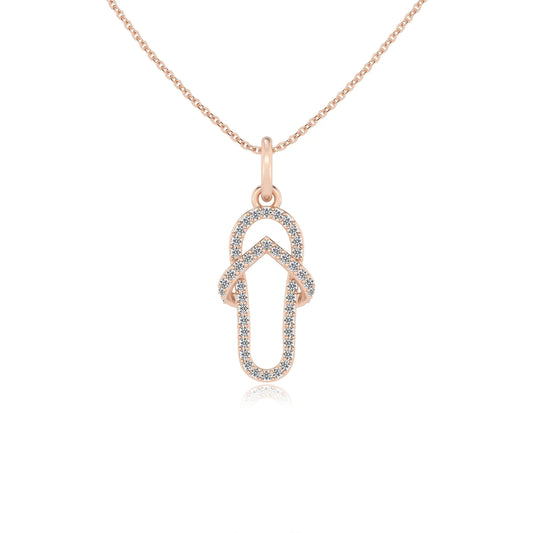 lab grown moissanite round infinity necklaces in rose gold 