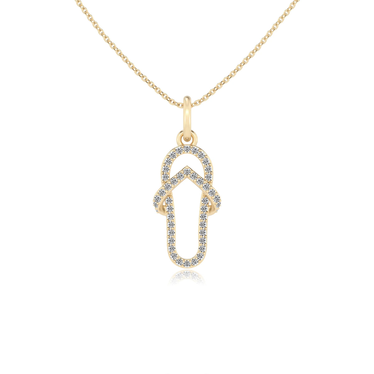 lab grown moissanite round infinity necklaces in yellow gold 