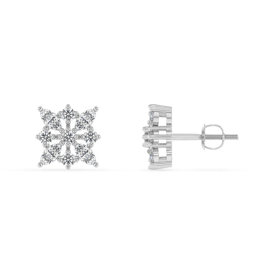 lab grown diamond marquise stud earrings in white gold 