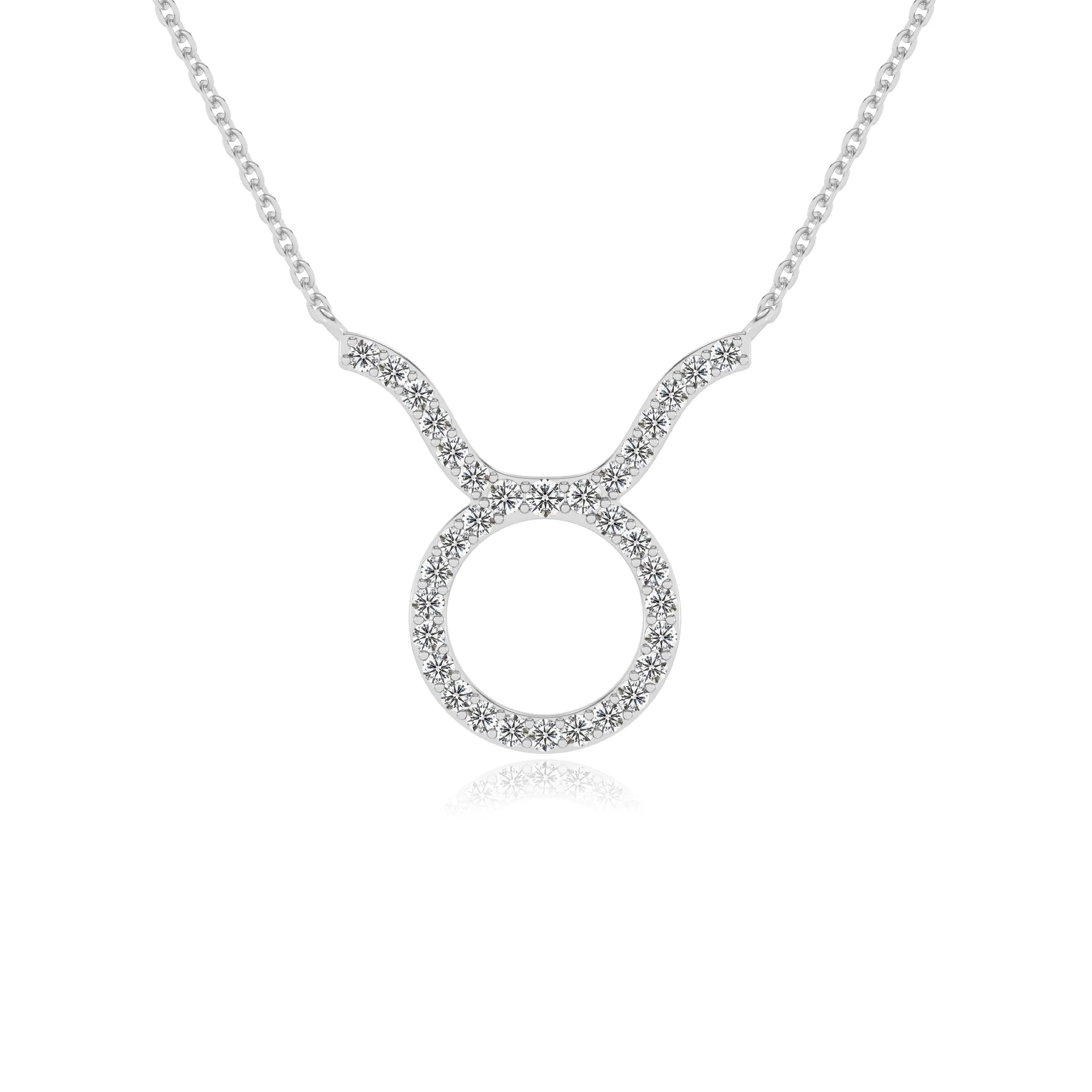 lab grown moissanite round necklaces in platinum 