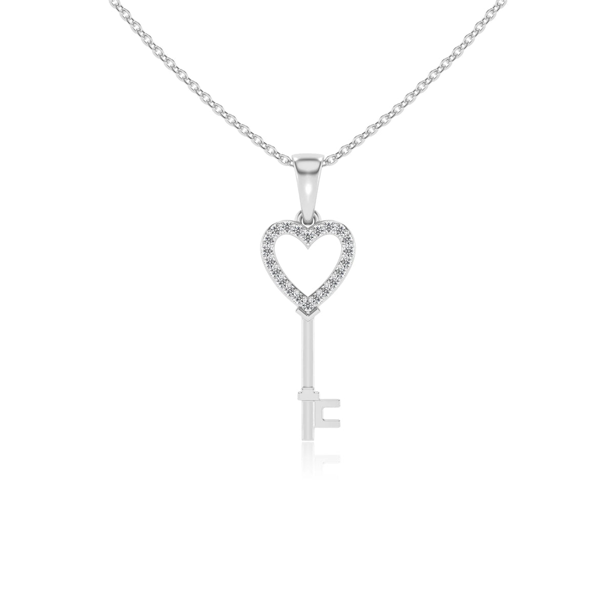 lab grown moissanite round necklaces in sterling silver 