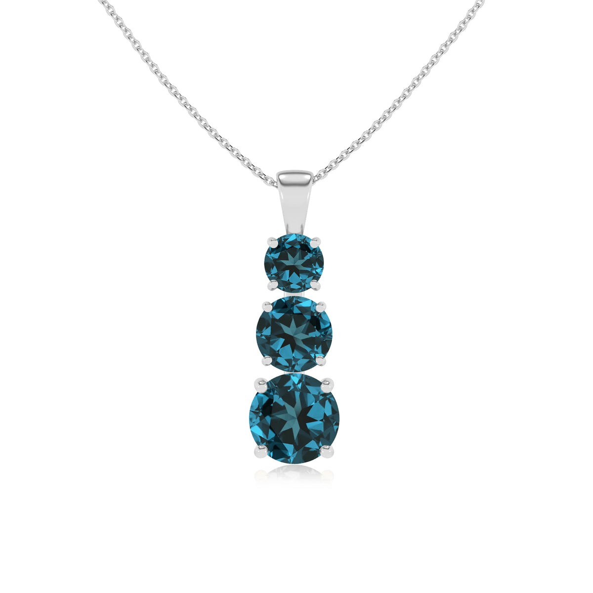 natural london-blue-topaz round bar v-bale necklaces in white gold 