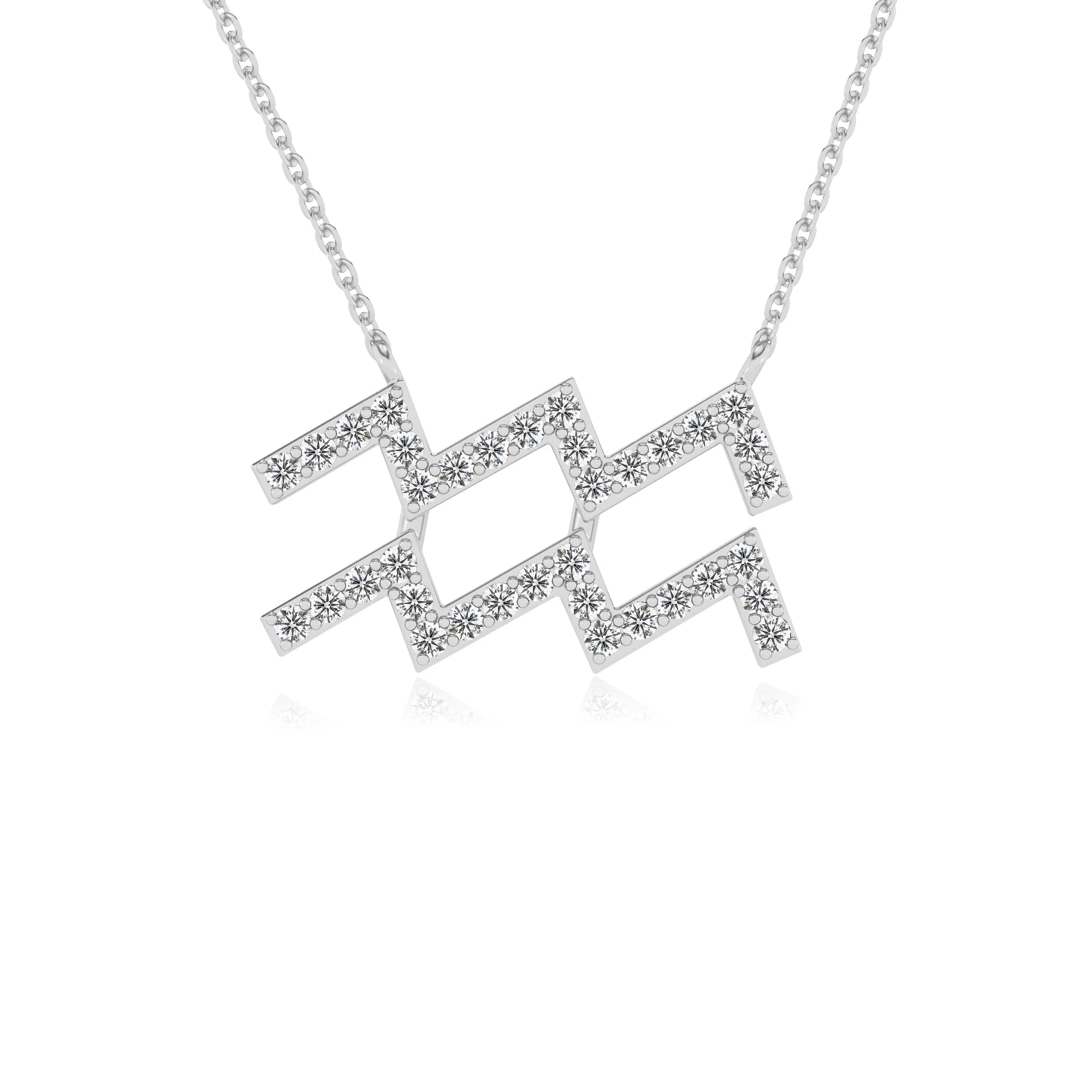 lab grown diamond round necklaces in sterling silver 